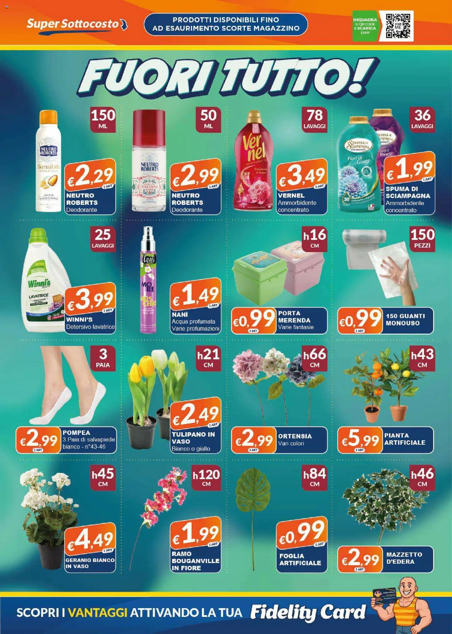 Volantino Mister Risparmio del 23.04.2026 | Pagina: 7 | Prodotti: Ammorbidente, Acqua, Guanti, Vaso