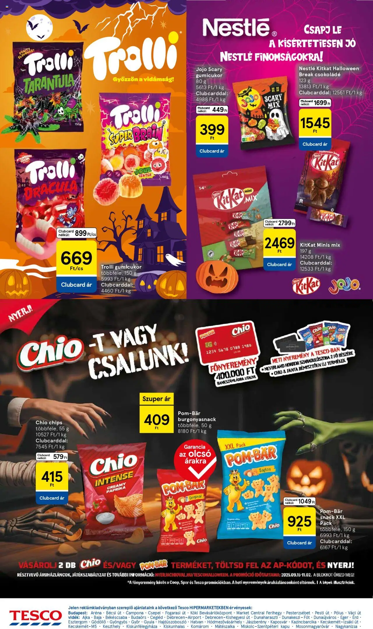 Tesco akciós ujság - amely érvényes a következő dátumtól: 16.10.2025 | Oldal: 24 | Termékek: Chips, Fanta, Kapu, Csokoládé
