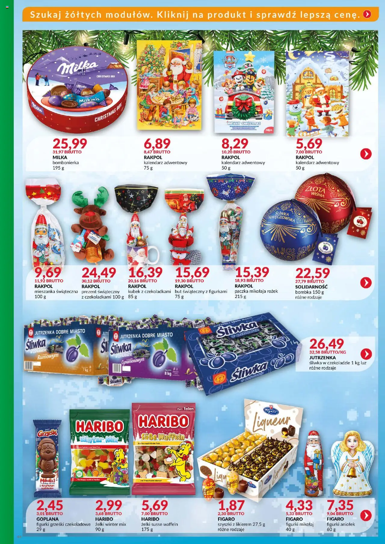 Eurocash Gazetka - Katalog Artykułów Spożywczych od 19.10.2025 | Strona: 44 | Produkty: Kalendarz adwentowy, Bombonierka, Figurki, Milka