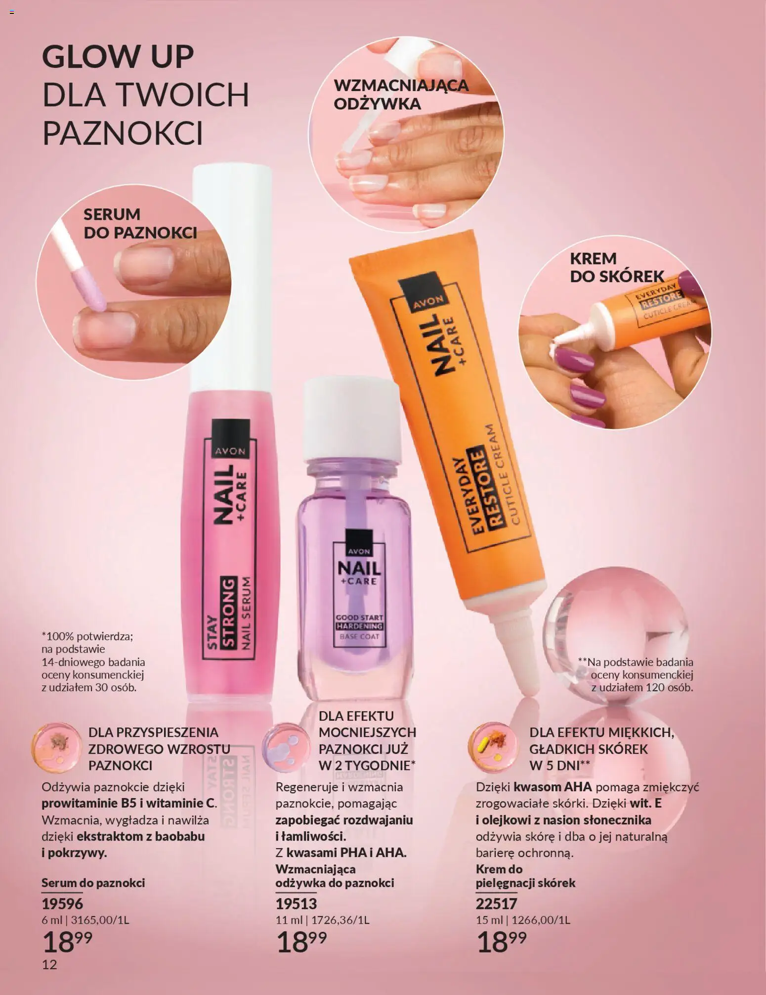Avon Katalog 2 2026 od 01.02.2026 | Strona: 12 | Produkty: Serum do paznokci, Odżywka, Krem, Odżywka do paznokci
