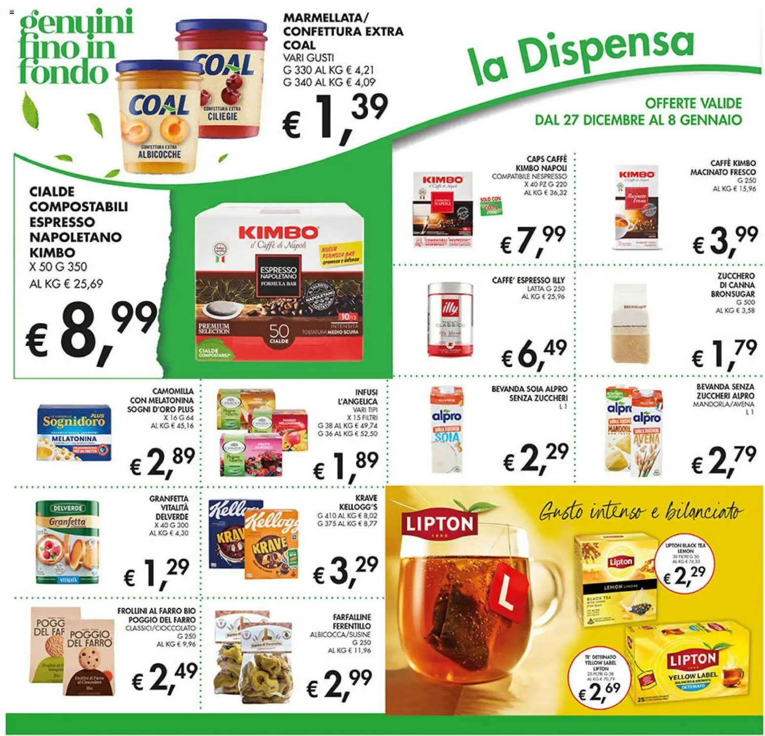 Volantino Coal del 27.12.2025 | Pagina: 20 | Prodotti: Caffè, Zucchero, Albicocche, Farro