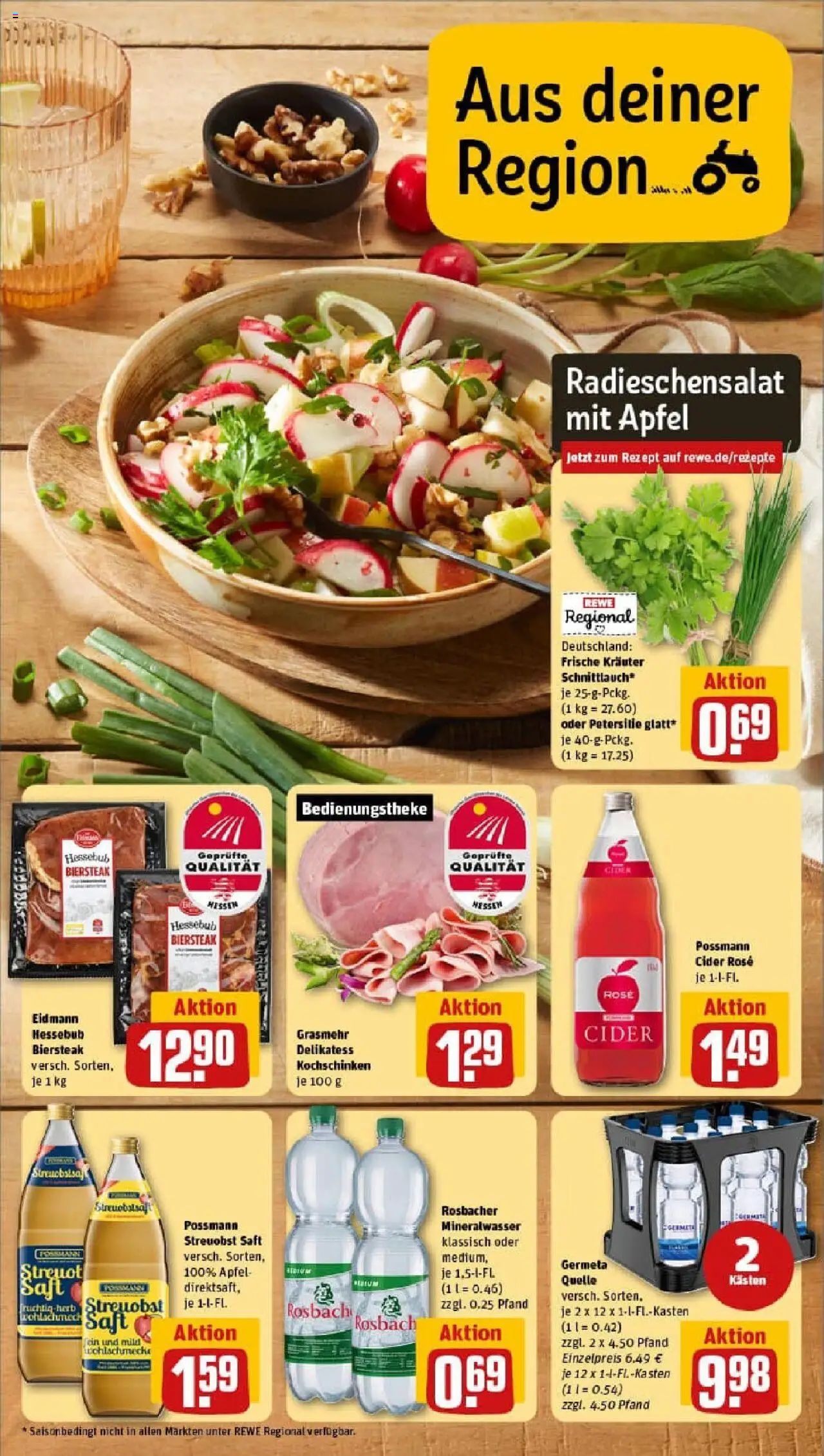 Rewe prospekt Habichtswald/Ehlen	 - gültig ab dem 13.07.2025 | Seite: 5 | Produkte: Mineralwasser, Apple, Petersilie, Saft