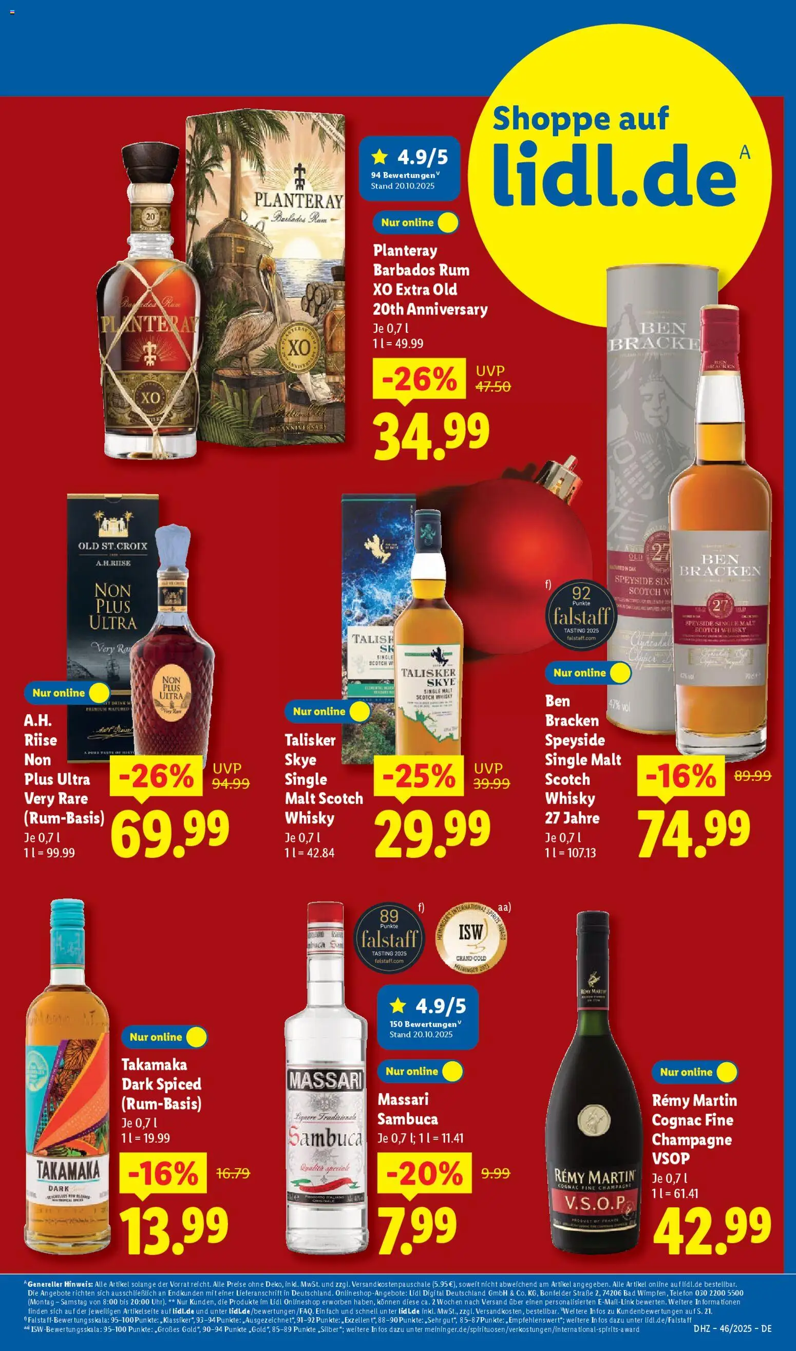 Lidl Prospekt Zossen – gültig ab 10.11.2025 | Seite: 33 | Produkte: Whisky, Rum, Bad, Sambuca