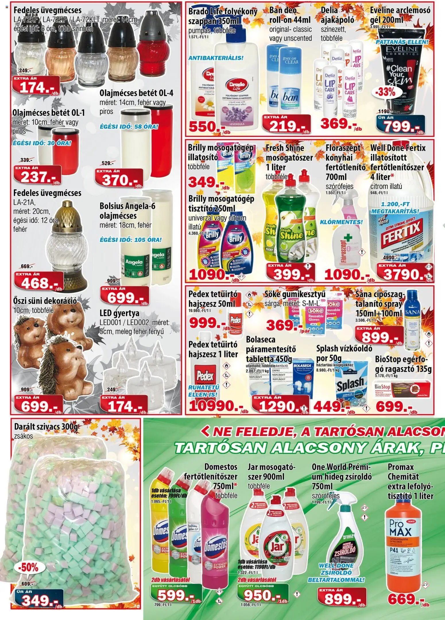 Vianni akciós ujság - amely érvényes a következő dátumtól: 29.10.2025 | Oldal: 2 | Termékek: Vízkőoldó, Hajszesz, Gyertya, Gumikesztyű