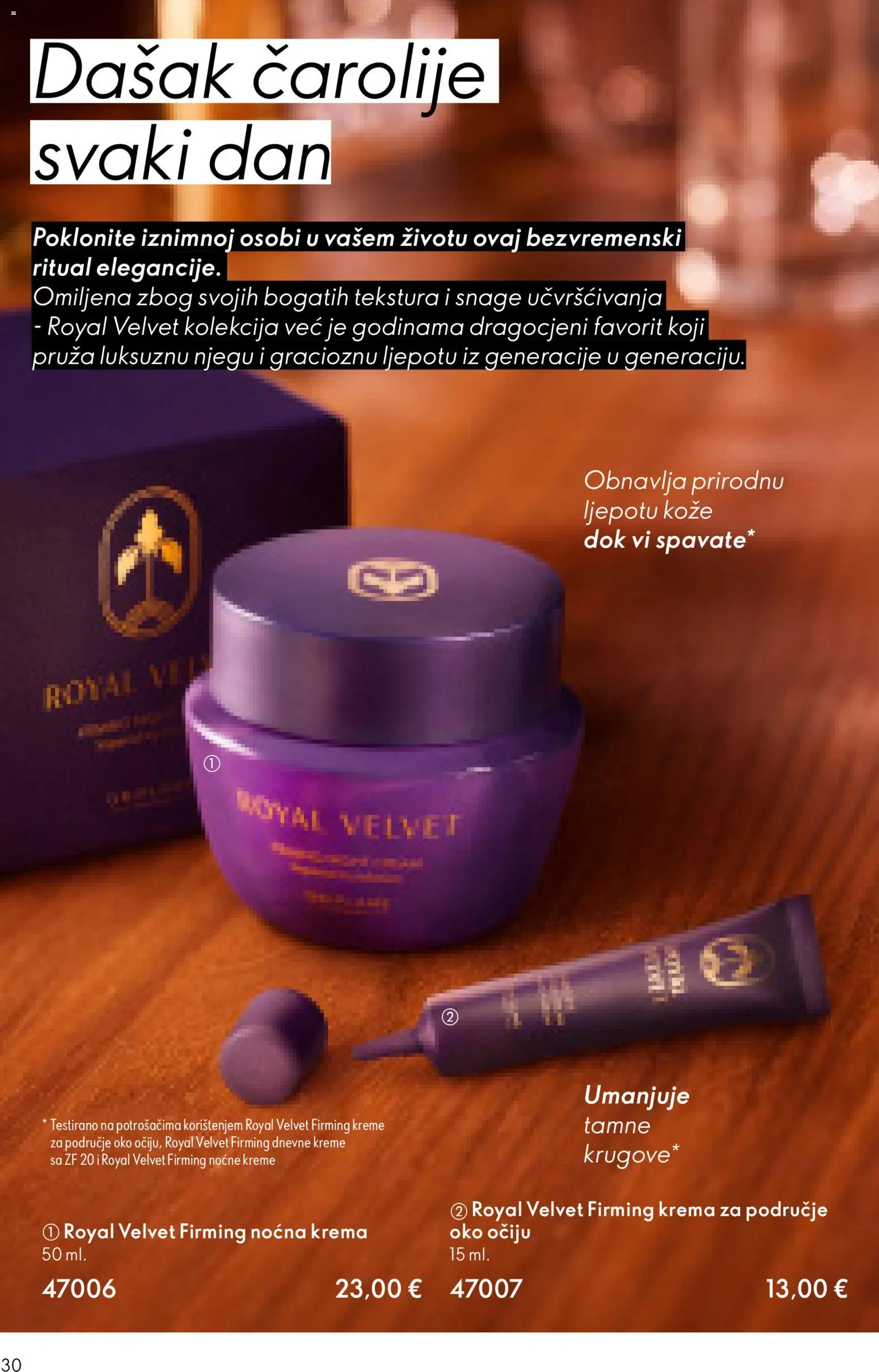 Oriflame katalog | vrijedi od 19.11.2025 | Stranica: 30 | Proizvodi: Noćna krema, Krema