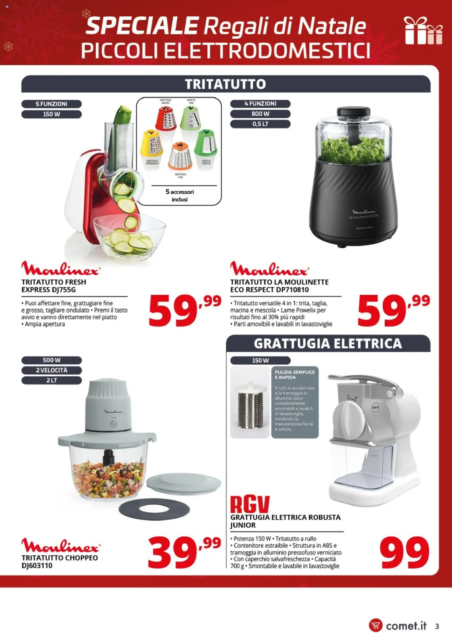 Volantino Comet del 01.12.2025 | Pagina: 3 | Prodotti: Rullo, Contenitore, Piatto, Alluminio