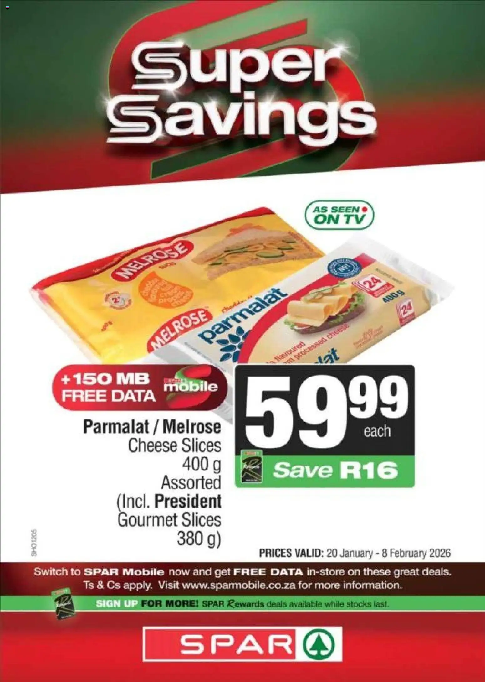 New KWIKSPAR catalogue – valid from 20.01.2026 | Page: 7 | Products: Data, TV, Cheese, Switch