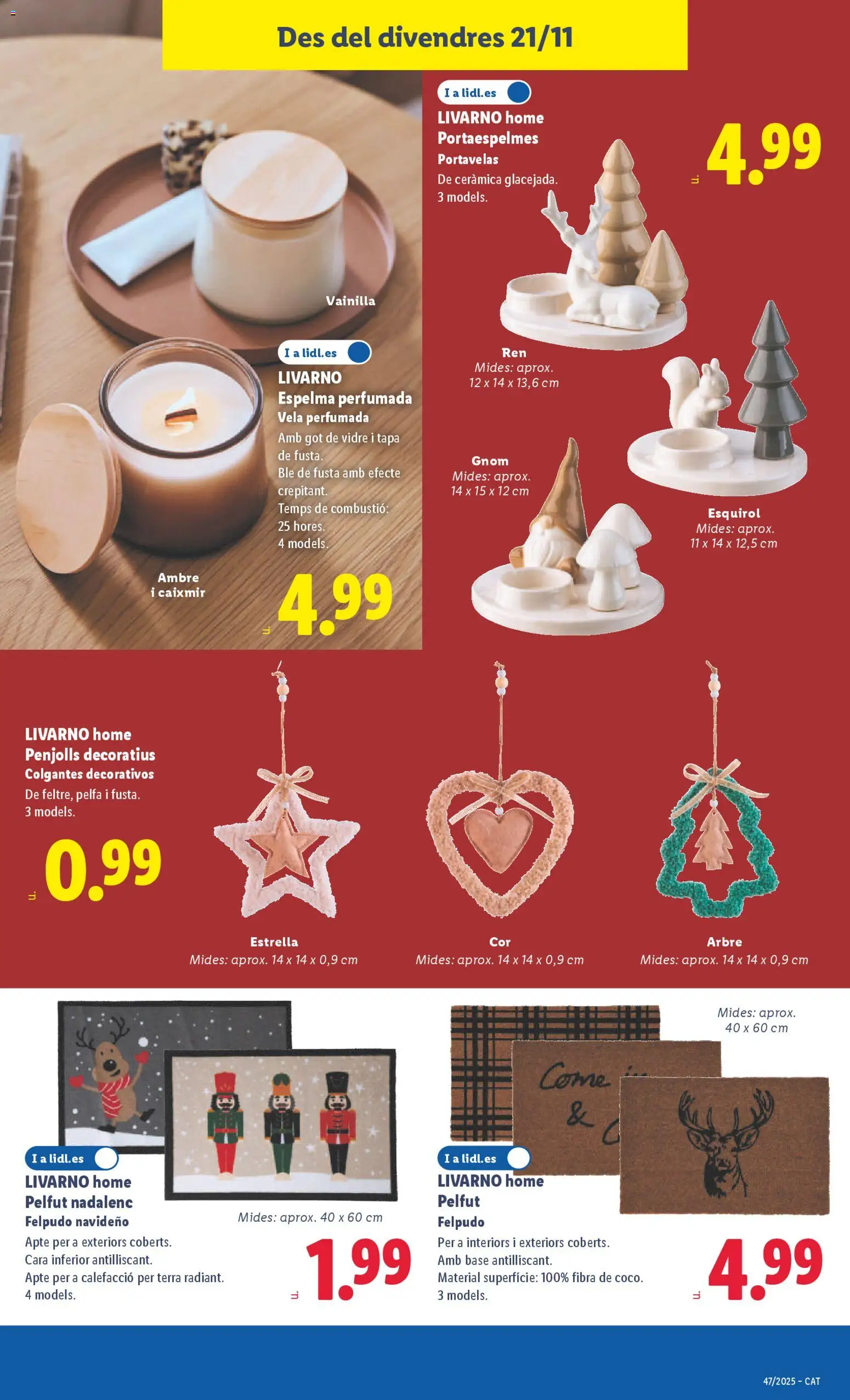 Lidl folleto de bazar │ válido desde el 17.11.2025 | Página: 27 | Productos: Vela, Felpudo