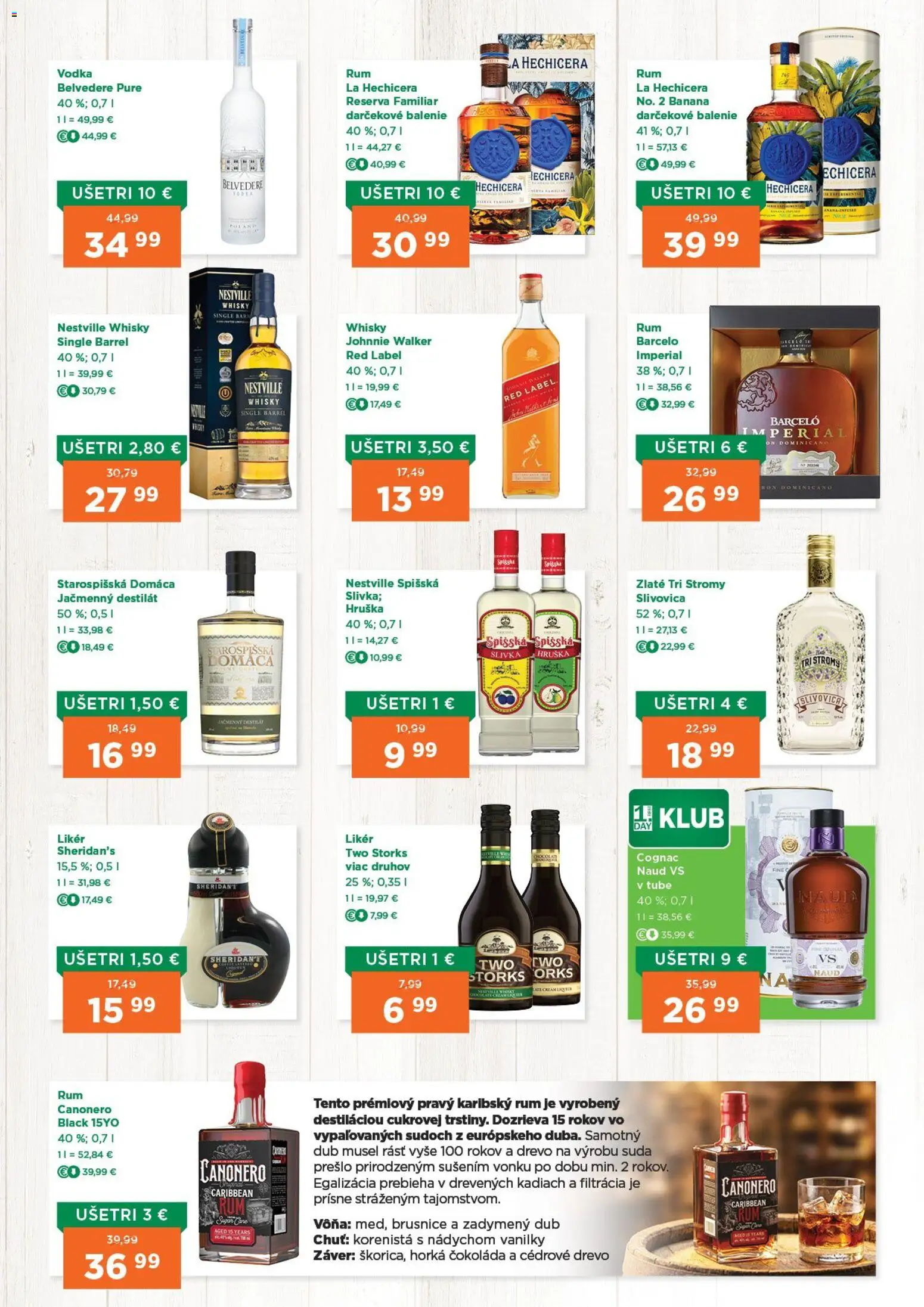 Nové 1day akcie – leták je platný od 09.04.2026 | Strana: 2 | Produkty: Filtrácia, Čokoláda, Vodka, Destilát