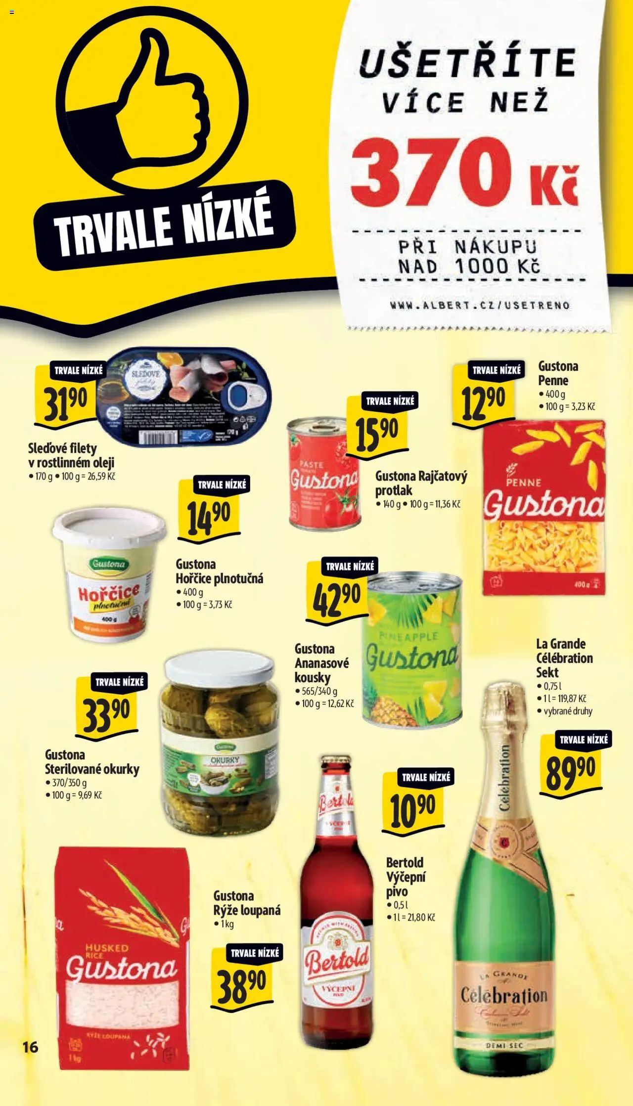 Albert leták - Supermarket od 17.09.2025 | Strana: 24 | Produkty: Rajčatový protlak, Pivo, Rýže, Sekt