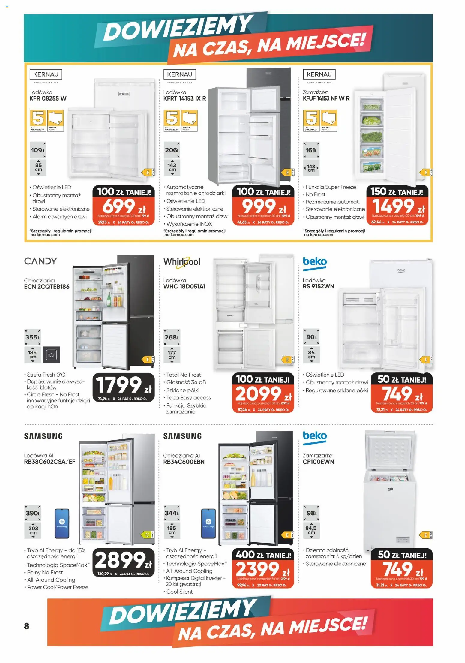 Max elektro gazetka od 28.04.2026 | Strona: 8 | Produkty: Lodówka, Zamrażarka