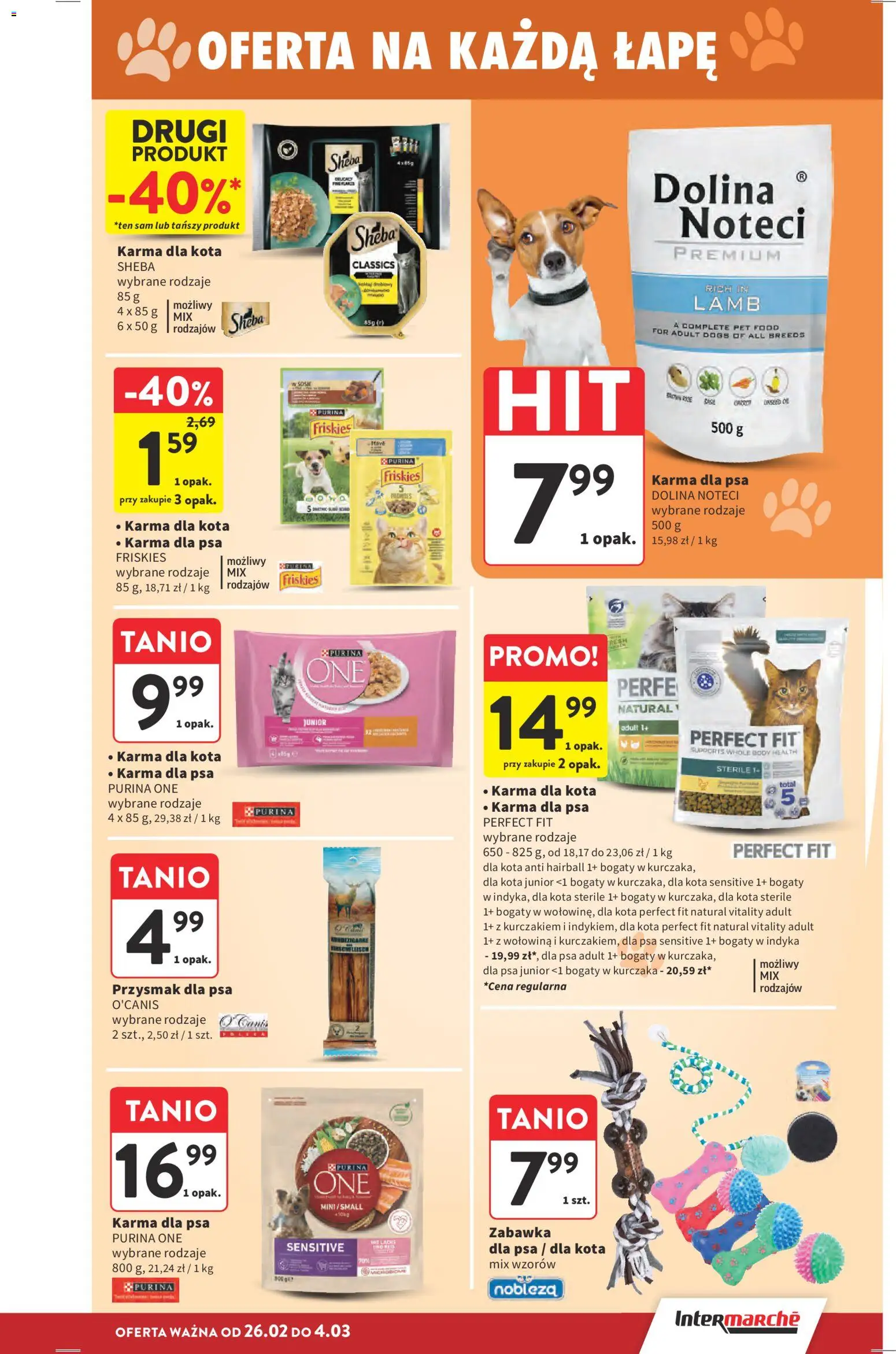 Intermarche Gazetka od 26.02.2026 | Strona: 39 | Produkty: Karma dla kota, Karma dla psa, Body, Wołowina