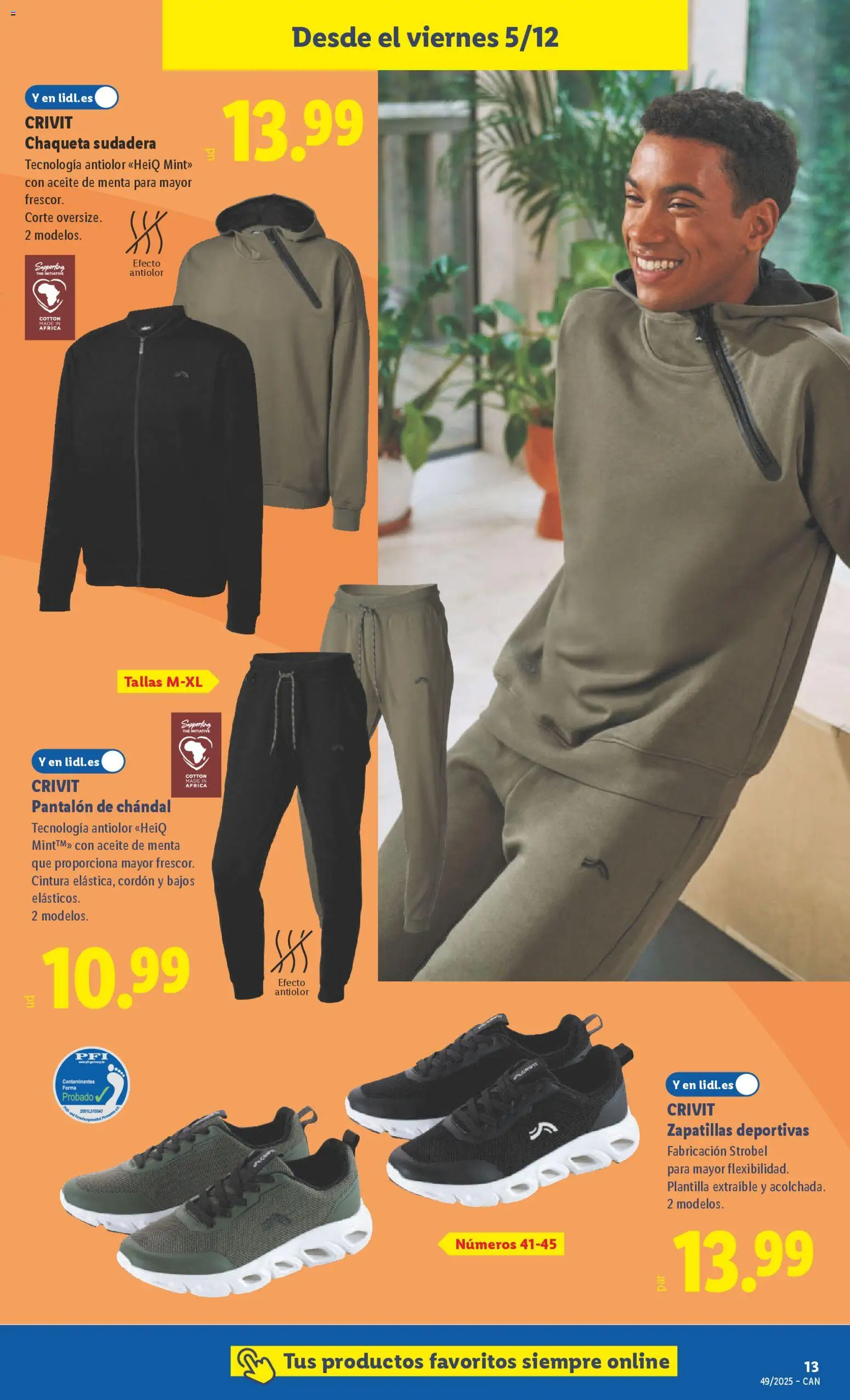 Lidl - Canarias │ válido desde el 01.12.2025 | Página: 35 | Productos: Sudadera, Chaqueta, Aceite, Zapatillas