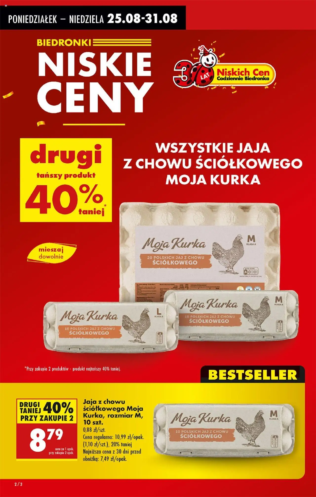 Biedronka gazetka od 25.08.2025 | Strona: 2 | Produkty: Jaja