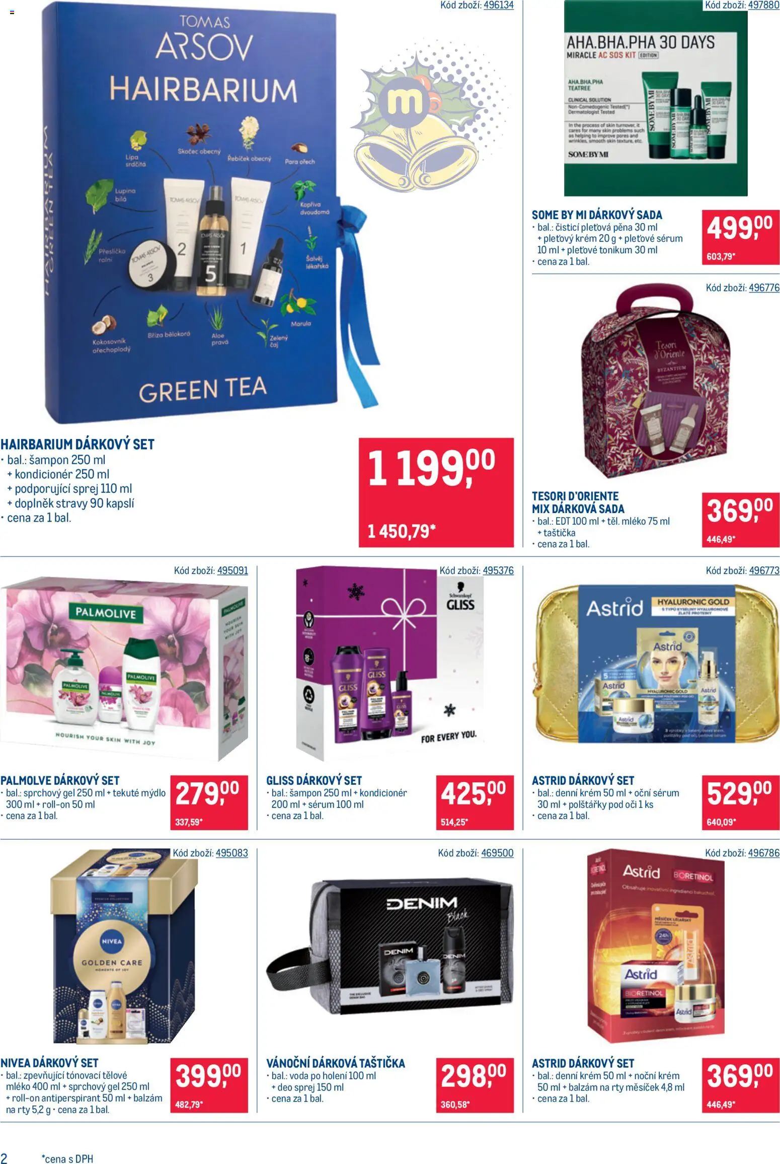 Makro leták - Kosmetické balíčky od 19.11.2025 | Strana: 2 | Produkty: Polštářky, Mléko, Balzám na rty, Kondicionér