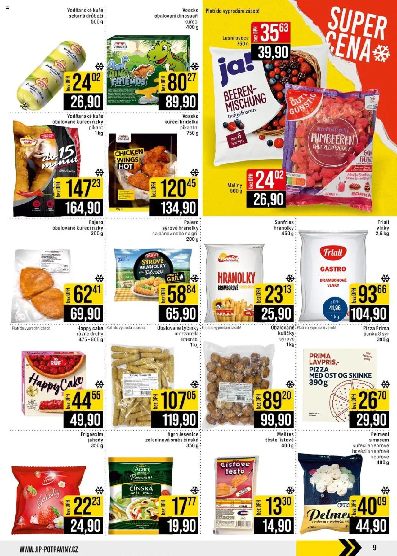 Jip leták - Cash & Carry od 30.07.2025 | Strana: 9 | Produkty: Kuřecí řízky, Šunka, Tyčinky, Těsto