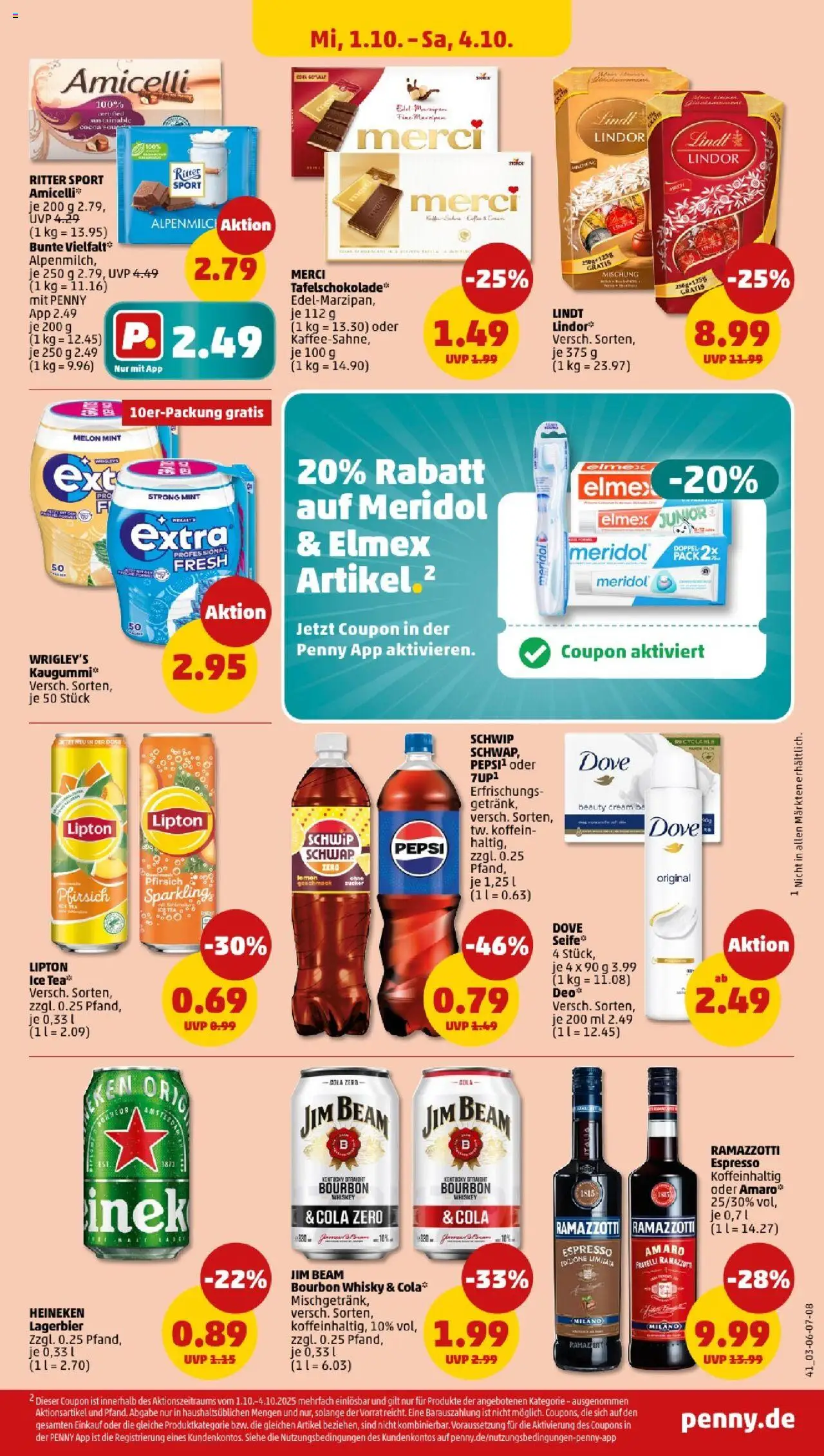 Penny - Saarland  – gültig ab 29.09.2025 | Seite: 39 | Produkte: Whisky, Pfirsich, Lindt, Ramazzotti