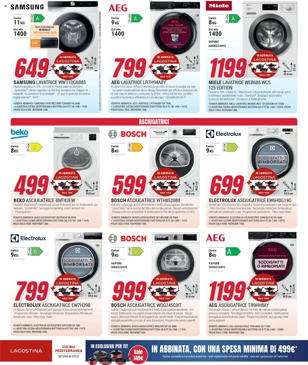 Volantino Trony del 11.09.2025 | Pagina: 10 | Prodotti: Microonde, Tè, Lavatrice, Miele