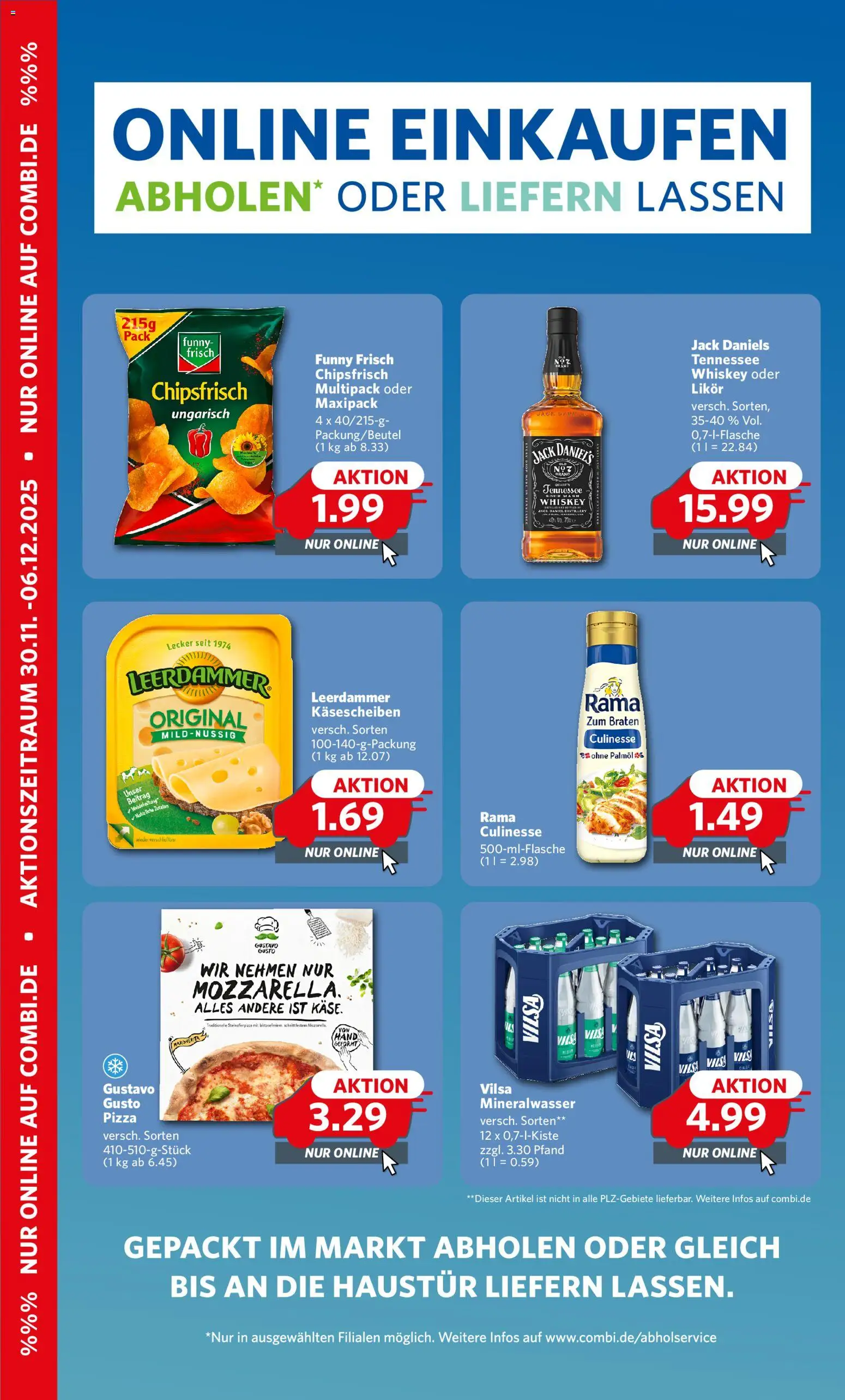 Combi Weihnachten – gültig ab 30.11.2025 | Seite: 6 | Produkte: Funny frisch, Leerdammer, Pizza, Whiskey