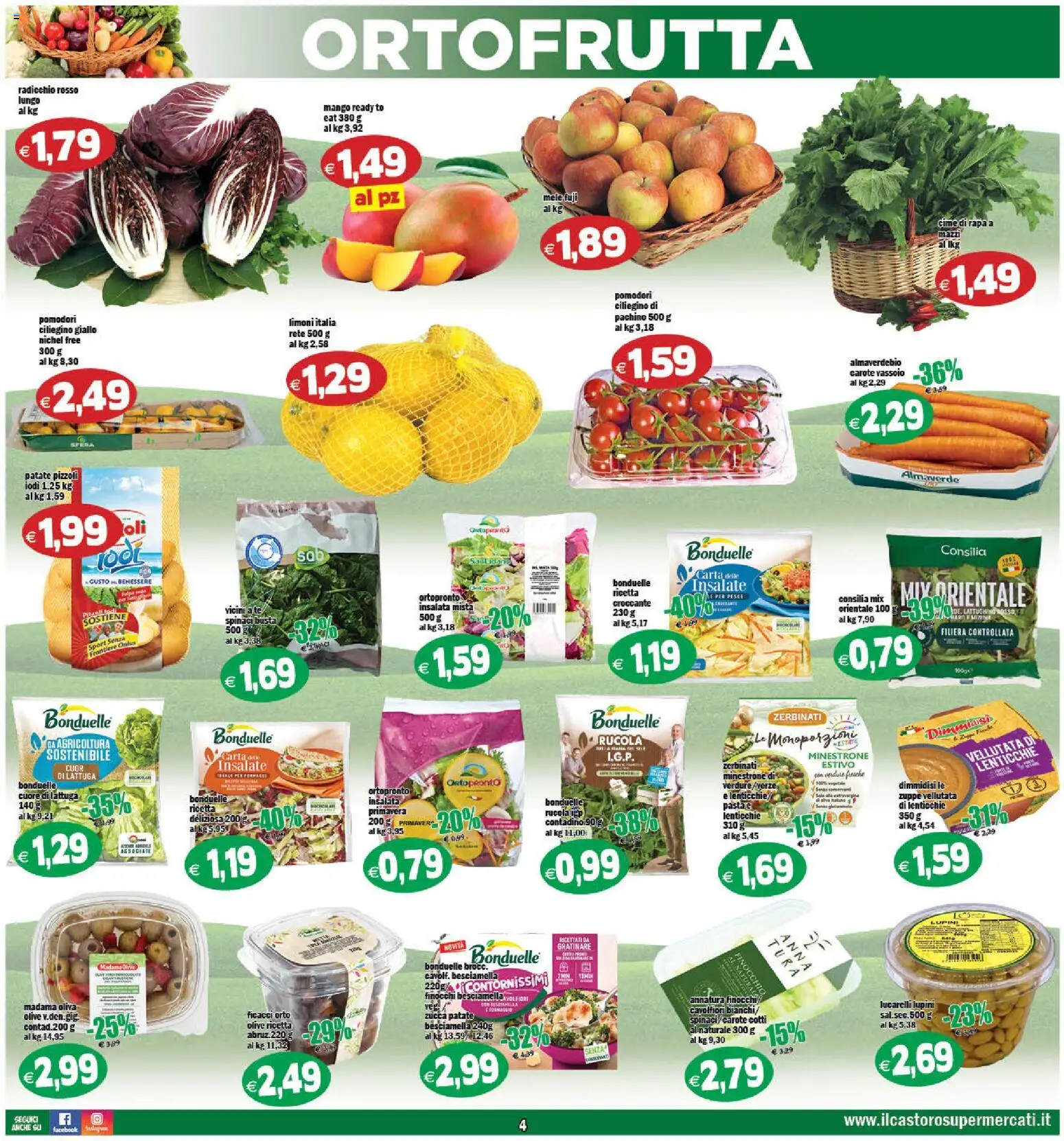 Volantino Il Castoro del 27.12.2025 | Pagina: 4 | Prodotti: Mele, Olive, Pasta, Besciamella