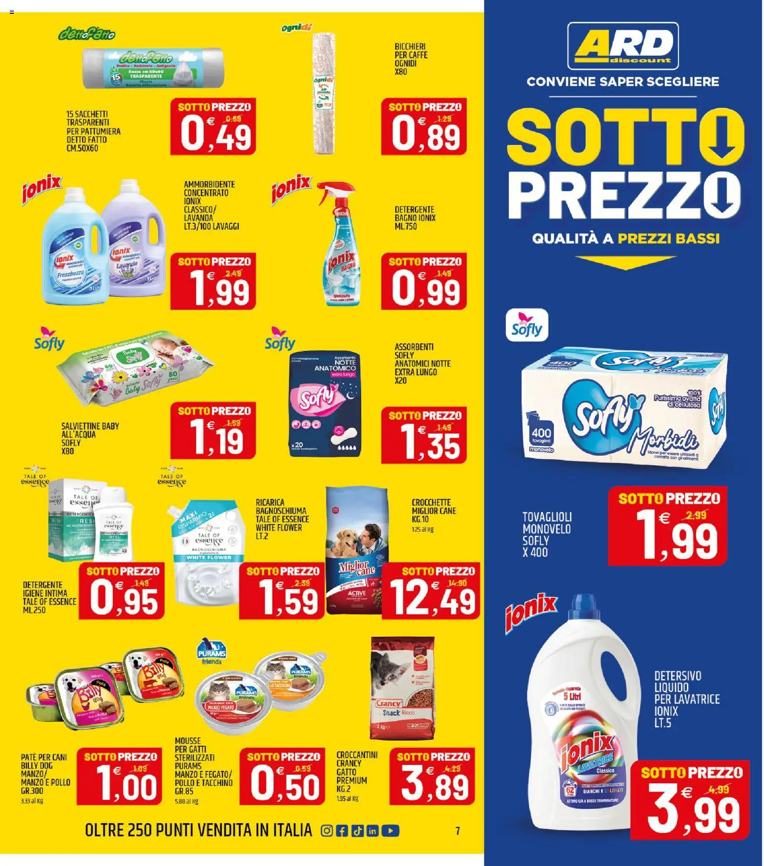 Volantino ARD Discount del 27.04.2026 | Pagina: 7 | Prodotti: Caffè, Detergente, Lavatrice, Pattumiera