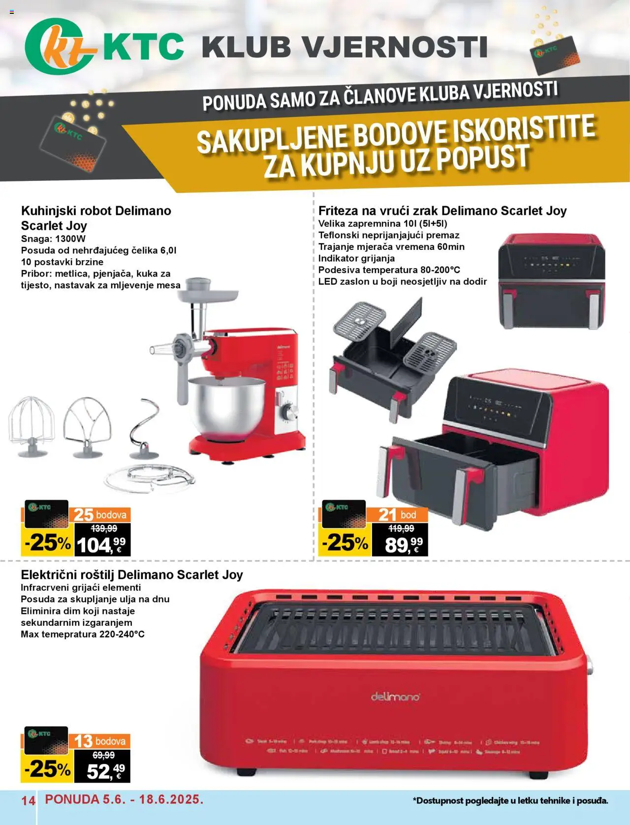 KTC katalog | vrijedi od 05.06.2025 | Stranica: 14 | Proizvodi: Roštilj, Friteza, Delimano, Friteza na vrući zrak
