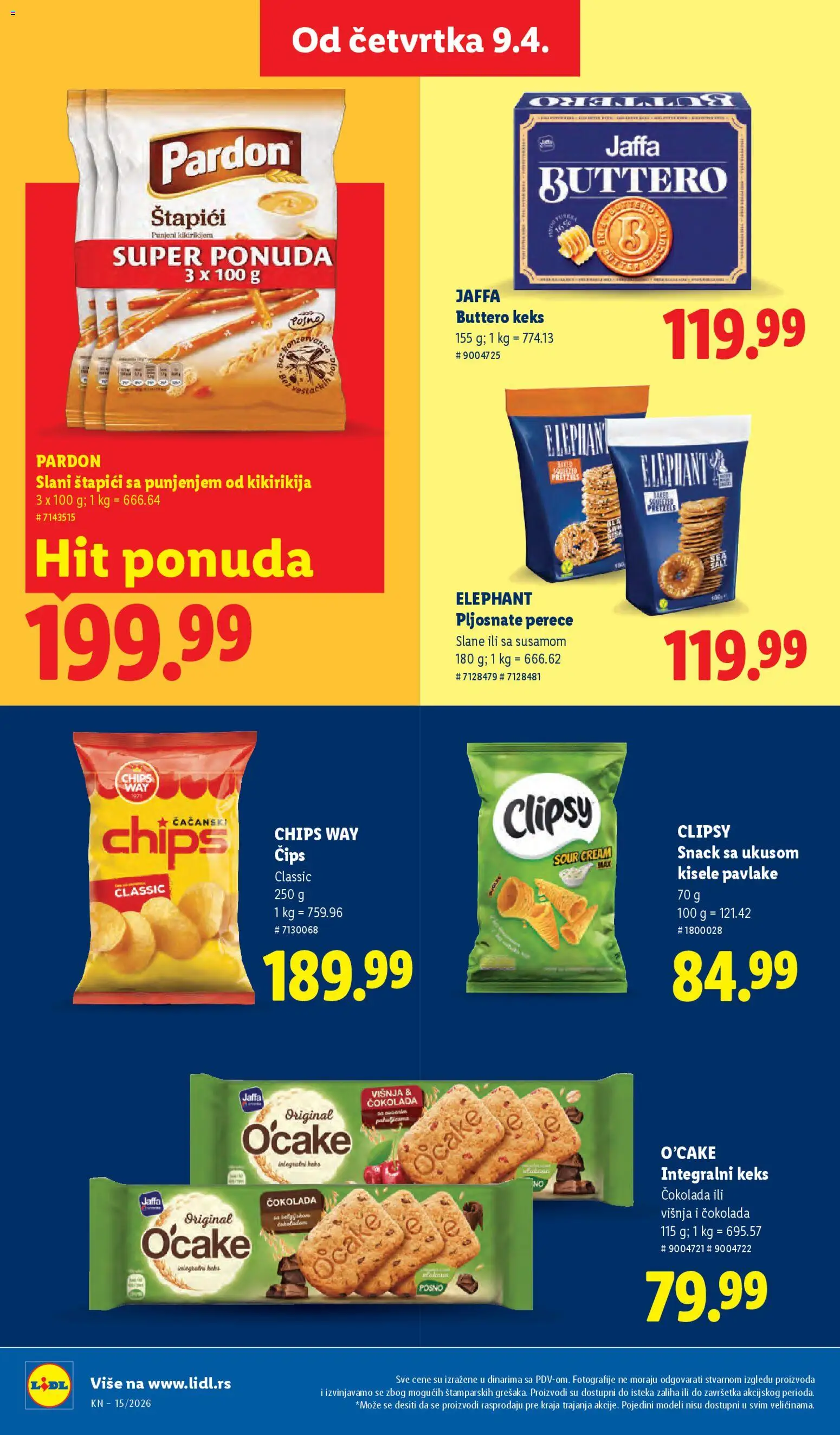Lidl katalog - važi od 09.04.2026 | Strana: 38 | Proizvode: Čips, Keks, Višnja, Čokolada