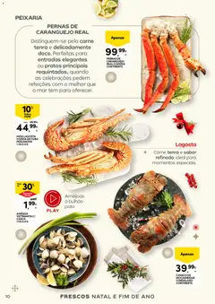 Pré-visualização PERNAS DE CARANGUEJO REAL, Distinguem-se pela carne tenra e delicadamente doce. Perfeitas para entradas elegantes ou pratos principais requintados, quando as celebrações pedem refeições com o melhor que o mar tem para oferecer. válido de 16.12.2025 | Página: 10 | Produtos: Pratos, Lagosta, Caranguejo, Carne