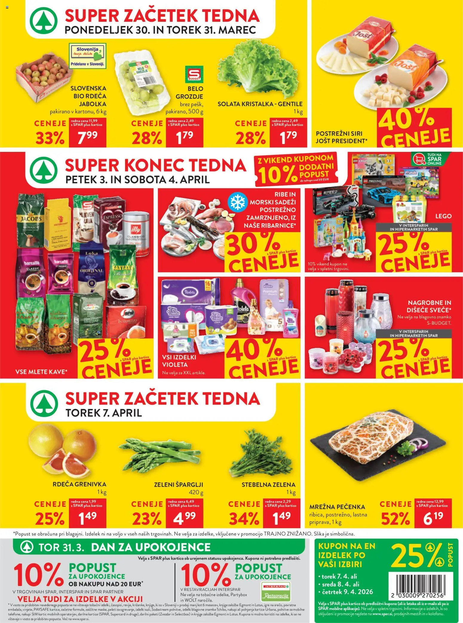 Novi Spar katalog ponudbe – veljaven od 01.04.2026 | Stran: 36 | Izdelki: Grozdje, Ribe, Solata, Grenivka