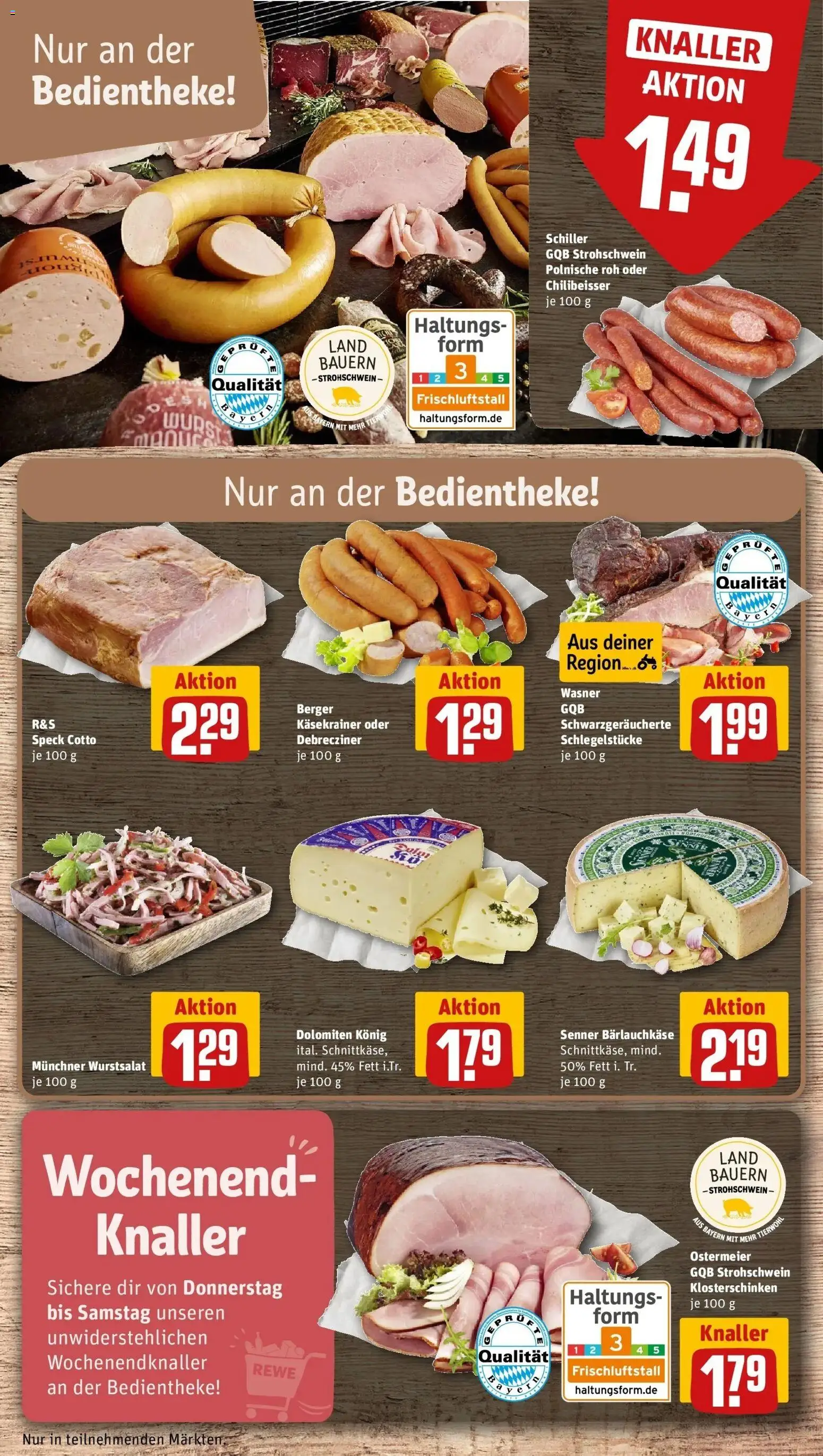 Rewe Prospekt Augsburg	 – gültig ab 30.03.2026 | Seite: 15 | Produkte: Käsekrainer