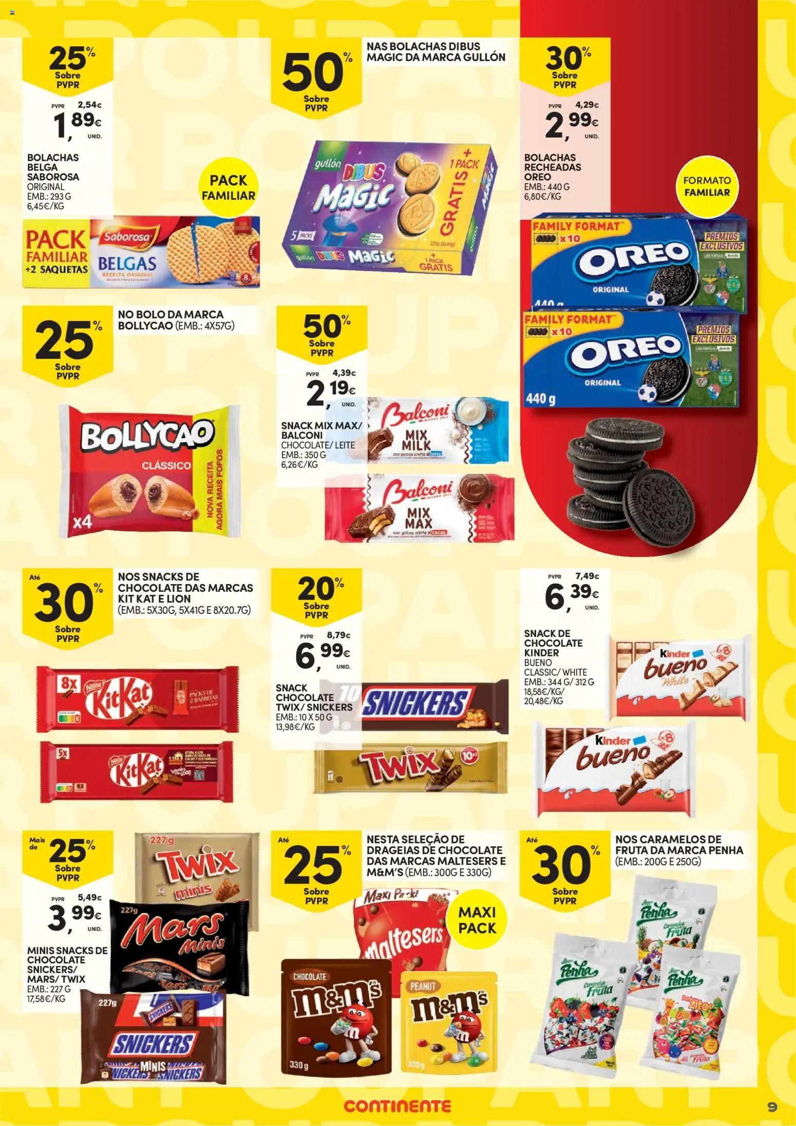 Continente - Poupança Para Todos │ válido de 07.04.2026 | Página: 9 | Produtos: Bolo, Leite, Chocolate, Creme