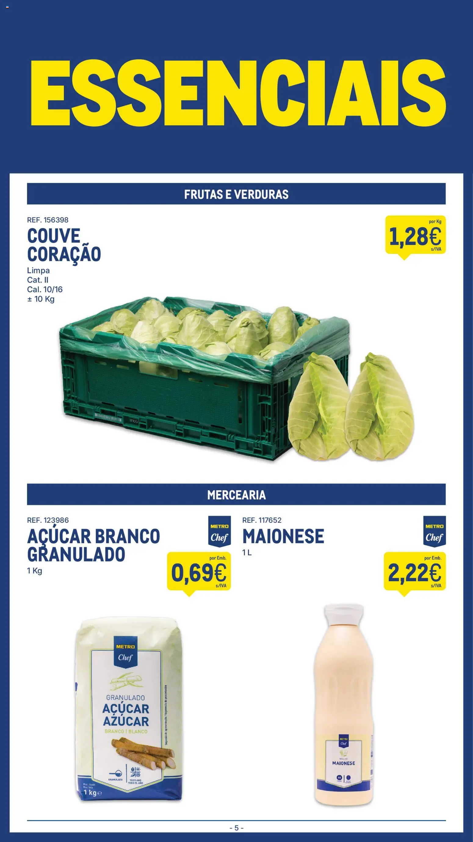 Makro folheto │ válido de 10.03.2026 | Página: 5 | Produtos: Maionese, Açúcar, Couve