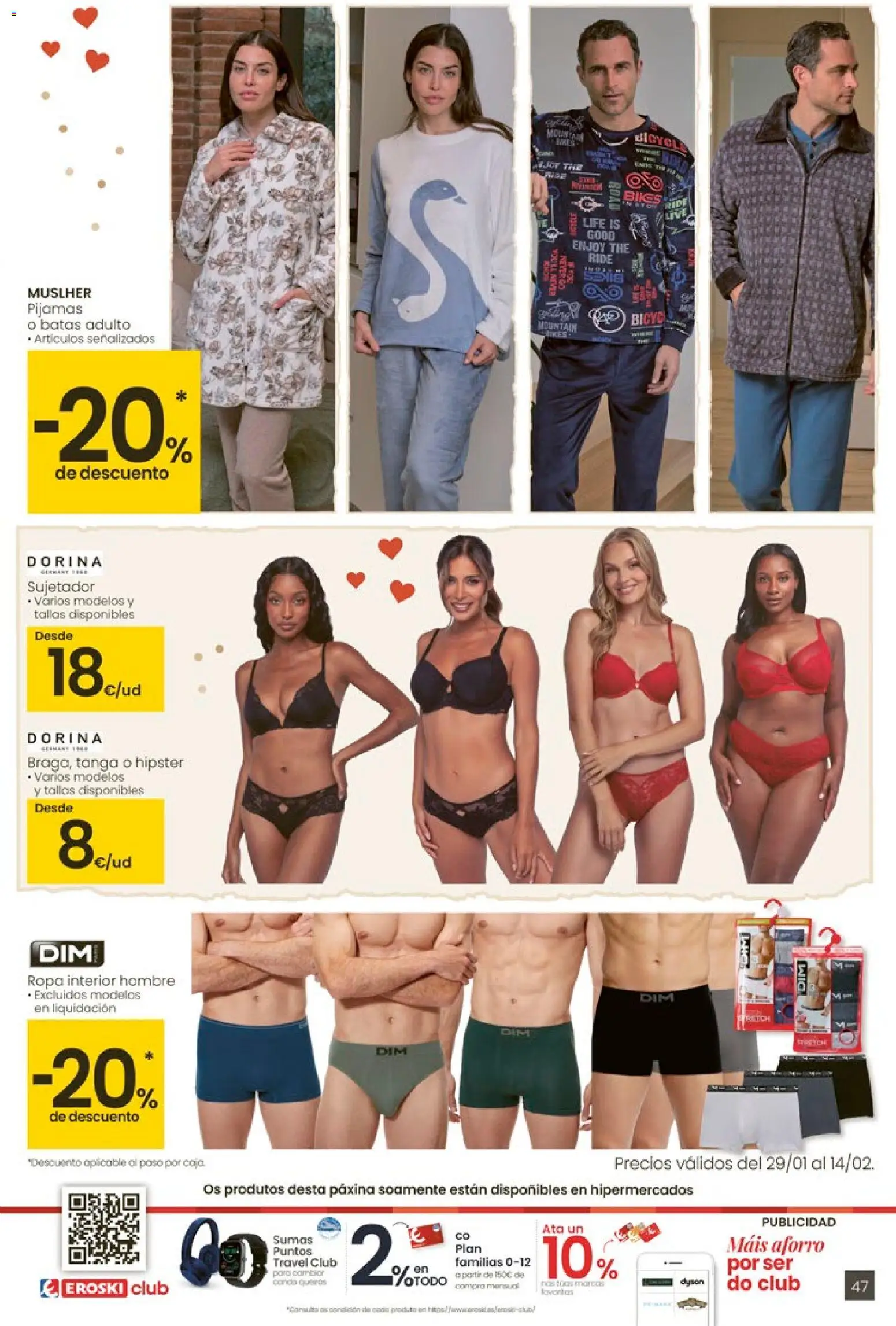 Eroski - Entroido do aforro │ válido desde el 29.01.2026 | Página: 47 | Productos: Ropa interior, Ropa, Caja