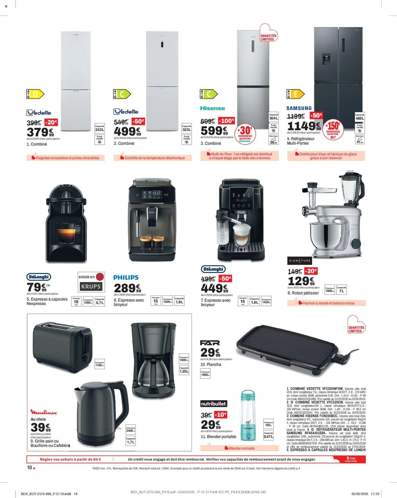 {H1} | Page: 18 | Produits: Cafetière, Plancha, Broyeur, Viande