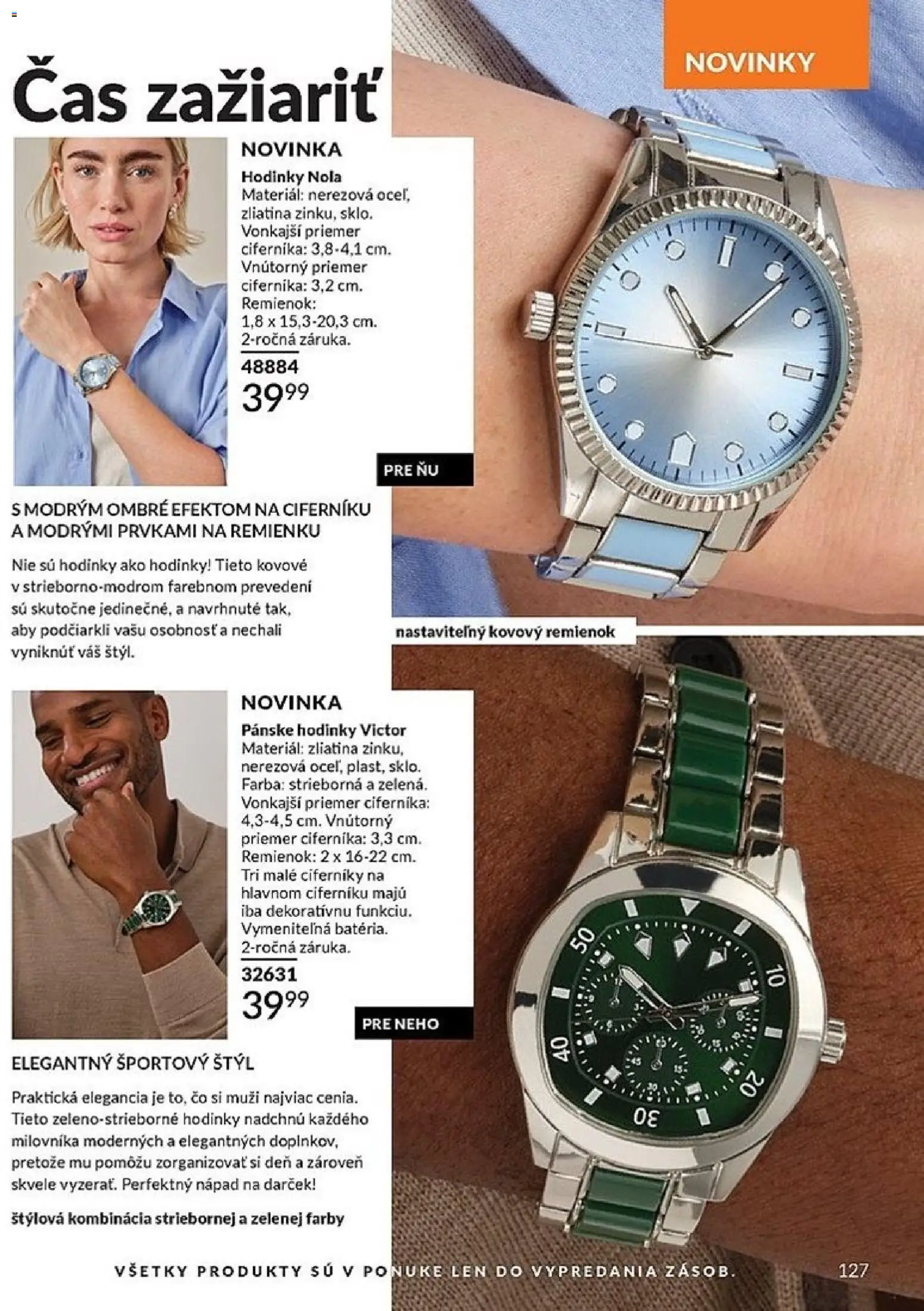 Nové Avon akcie – leták je platný od 01.05.2026 | Strana: 127 | Produkty: Pánske hodinky, Hodinky