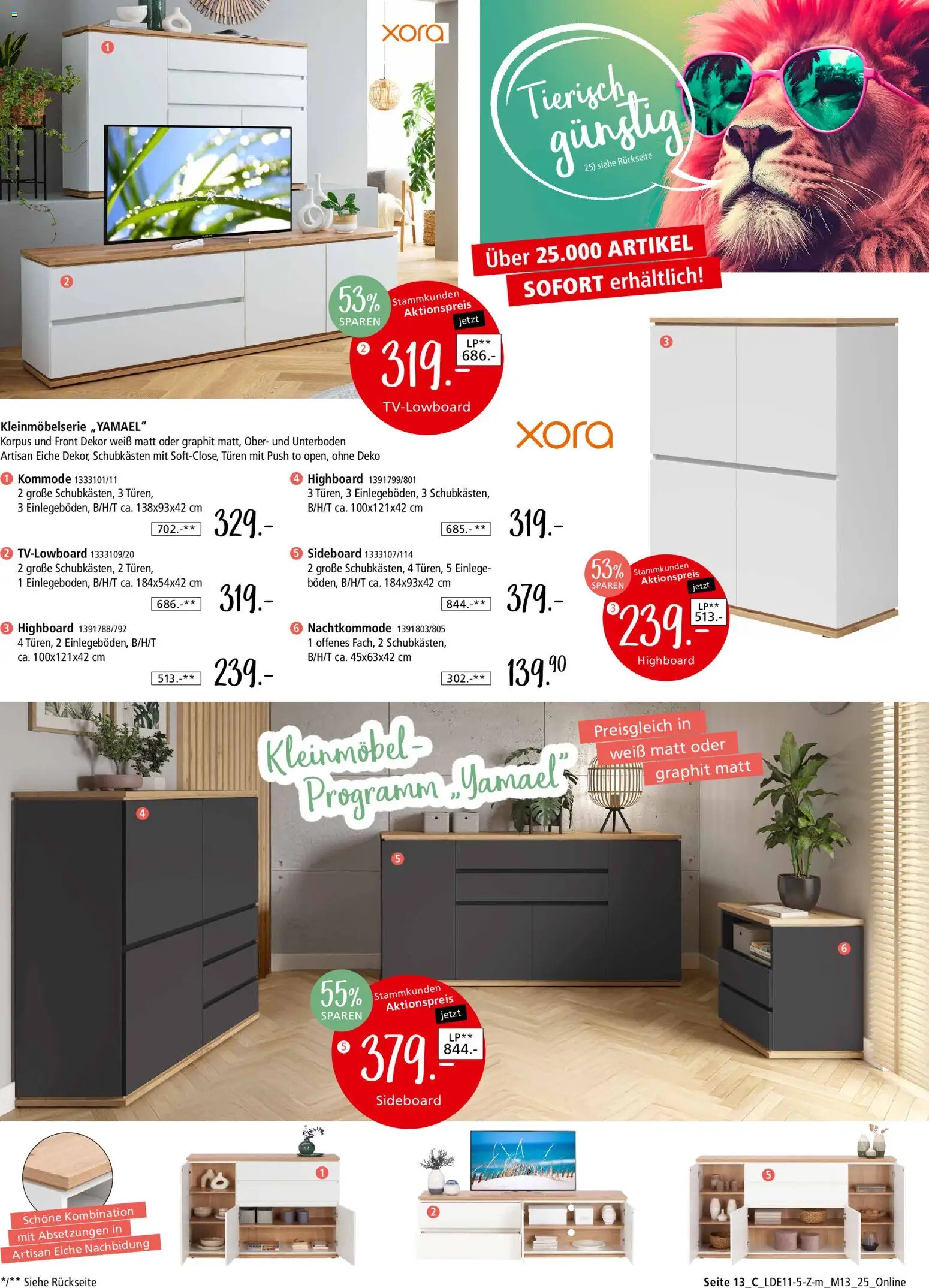 Zurbrüggen Z2-Junges Wohnen – gültig ab 08.11.2025 | Seite: 31 | Produkte: Sideboard, HIghboard, Kommode
