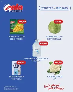 Gala MARKET vikend akcija - pregled Gala MARKET kataloga - važi od 17.10.2025