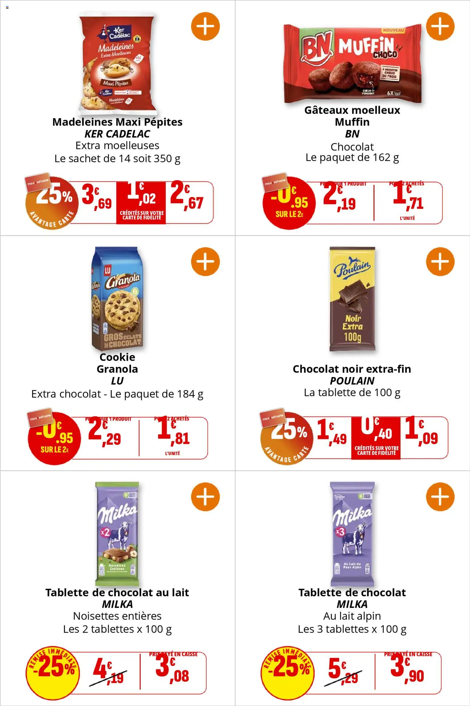 {H1} | Page: 15 | Produits: Noisettes, Lait, Chocolat, Granola