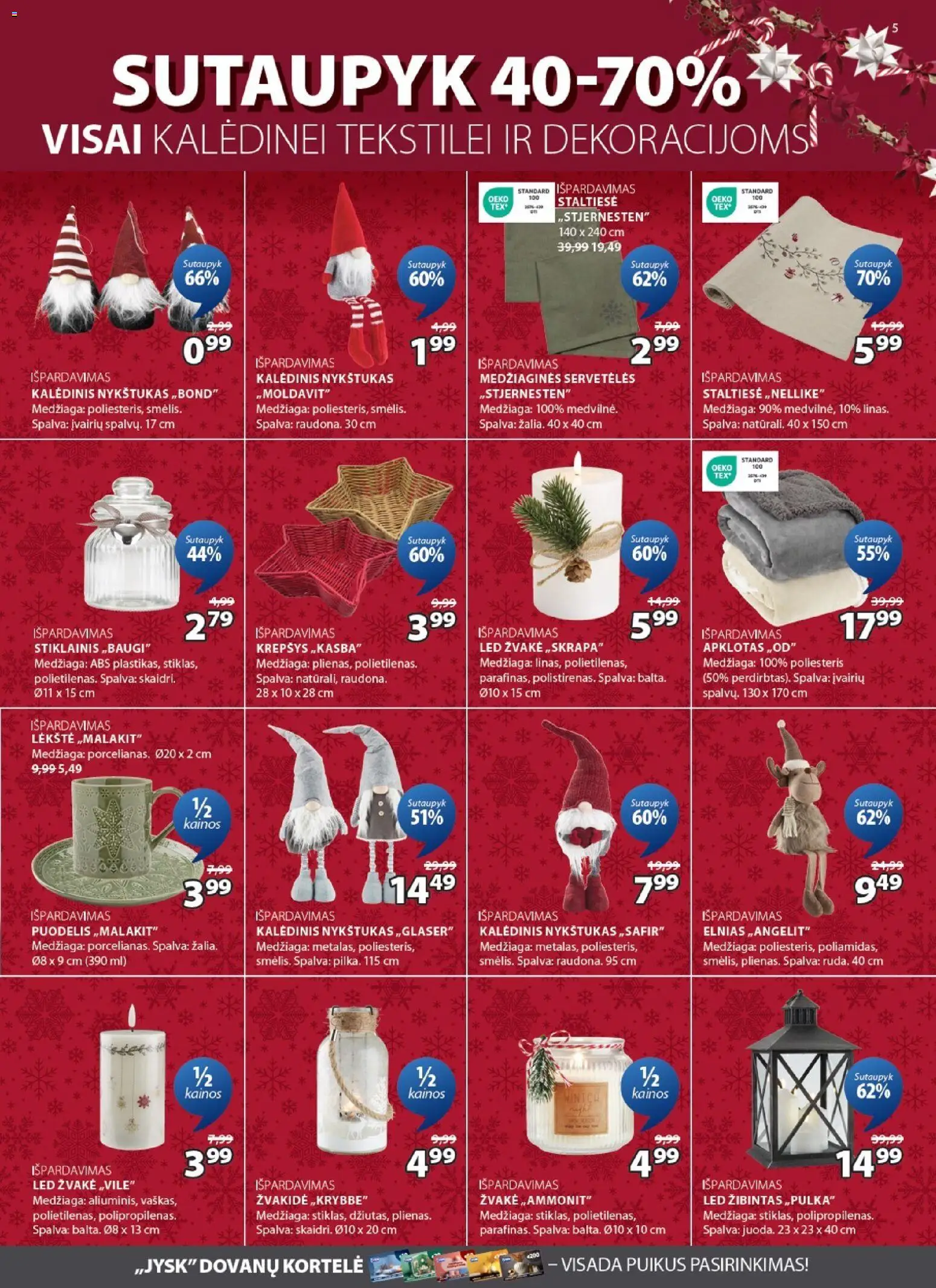 JYSK akcijos nuo 16.12.2025 | Puslapis: 5 | Prekių: Puodelis, Lėkštė, Staltiesė, Krepšys