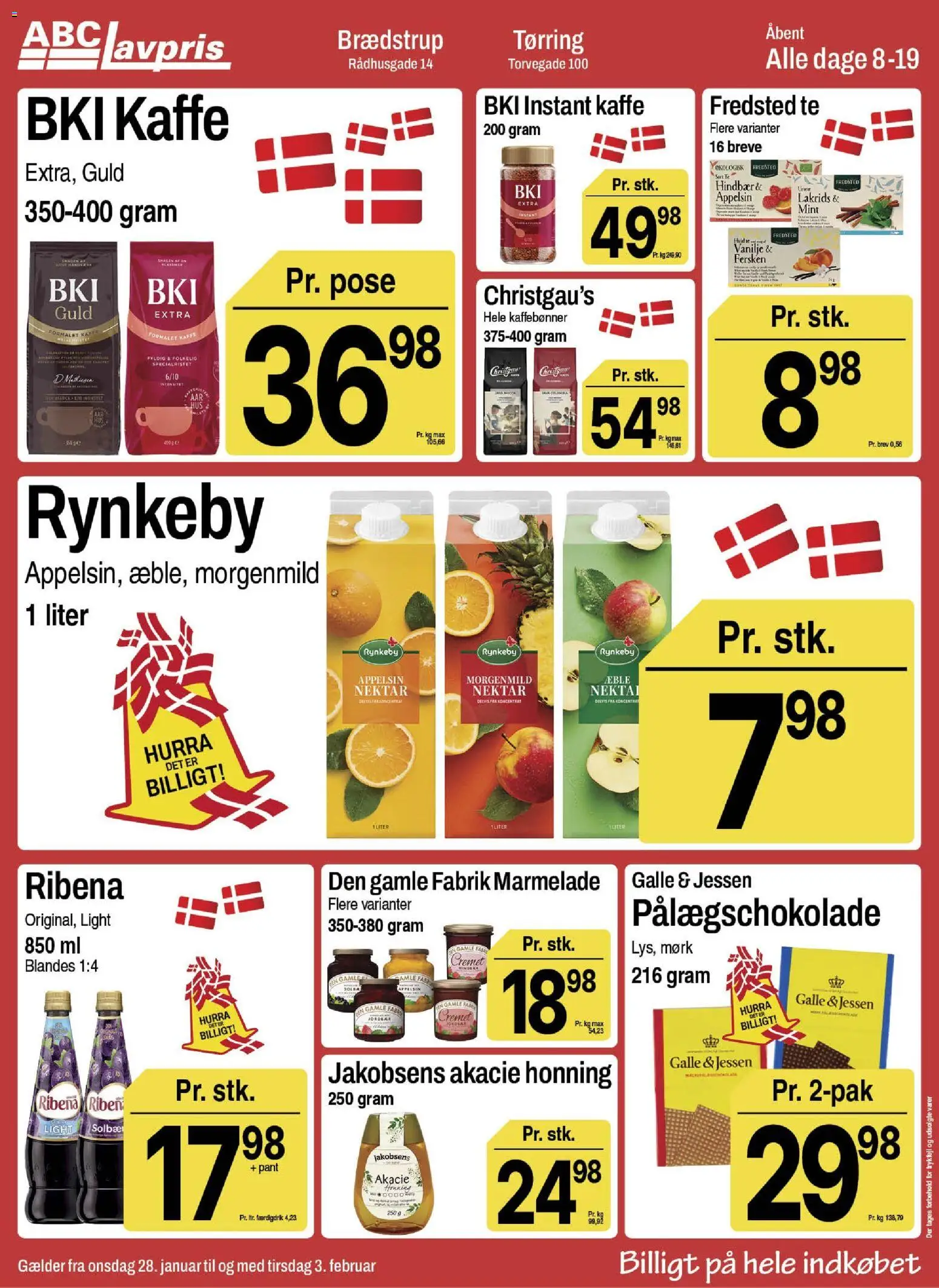 Abc Lavpris tilbudsavis – gyldig fra 28.01.2026 | Side: 11 | Produkter: Kaffe, Te, Honning, Vanilje