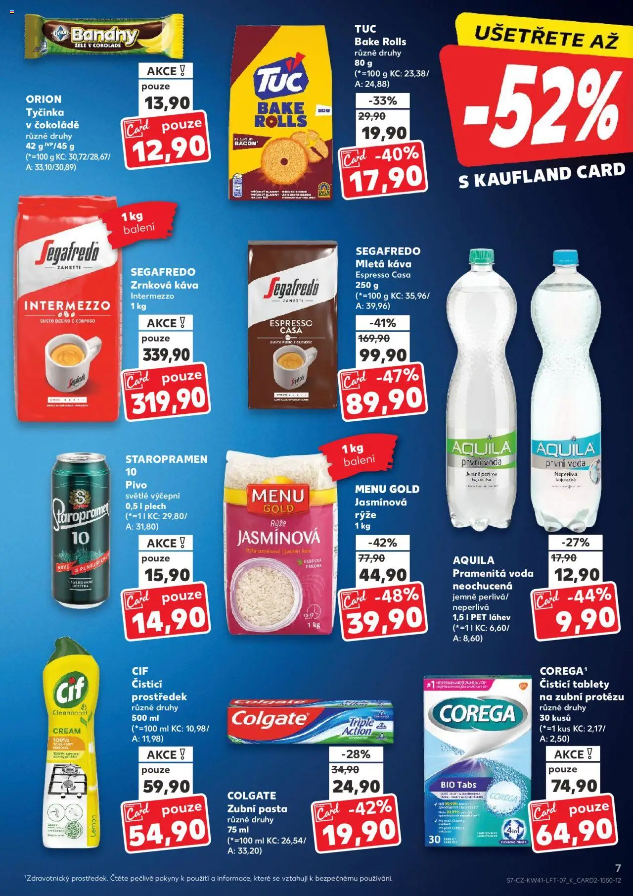 Kaufland leták - Praha 4 od 08.10.2025 | Strana: 7 | Produkty: Staropramen, Káva, Cif, Aquila