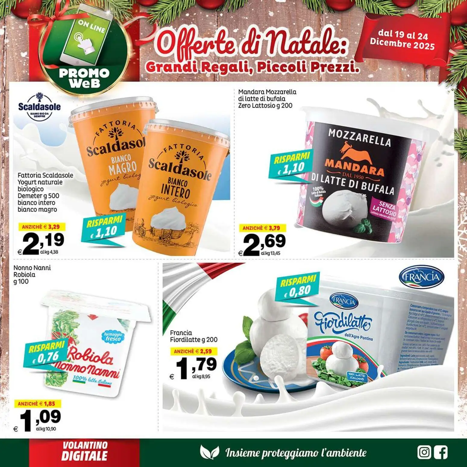 Volantino Elite Supermercati del 19.12.2025 | Pagina: 2 | Prodotti: Yogurt, Mozzarella, Latte, Formaggio