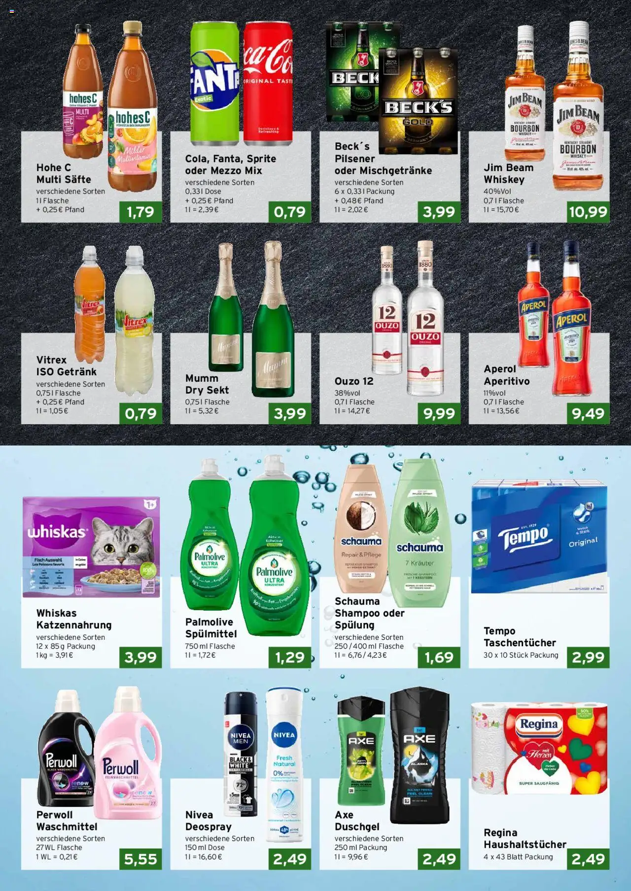 CAP Markt Prospekt 	 - gültig ab dem 18.08.2025 | Seite: 3 | Produkte: Ouzo 12, Perwoll, Spülung, Bourbon
