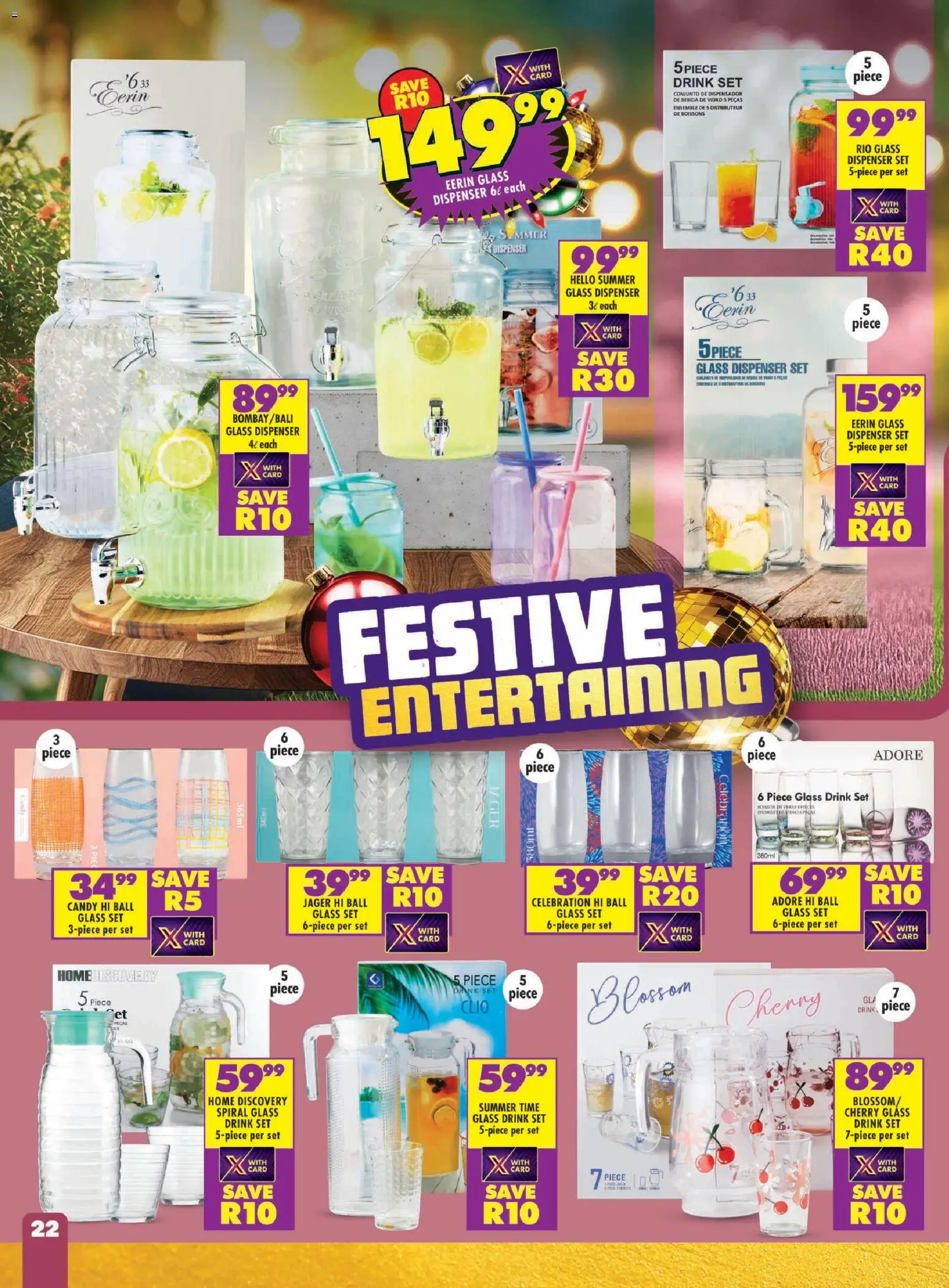 New Shoprite catalogue – valid from 24.11.2025 | Page: 22 | Products: Glass set, Spices