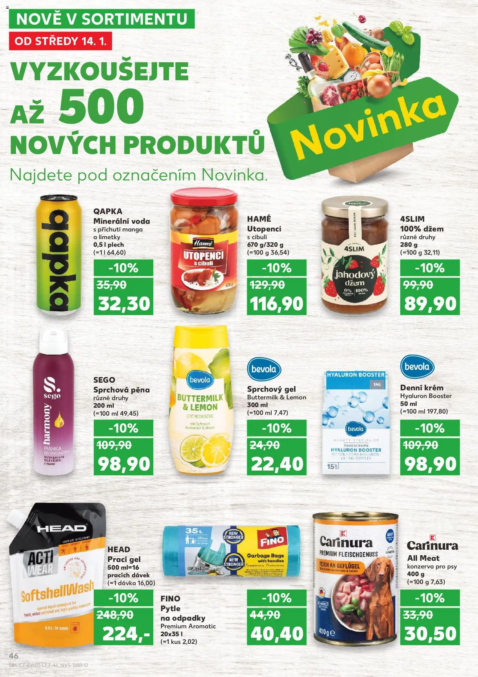Kaufland leták - Chomutov od 14.01.2026 | Strana: 46 | Produkty: Voda, Limetky, Plech, Minerální voda