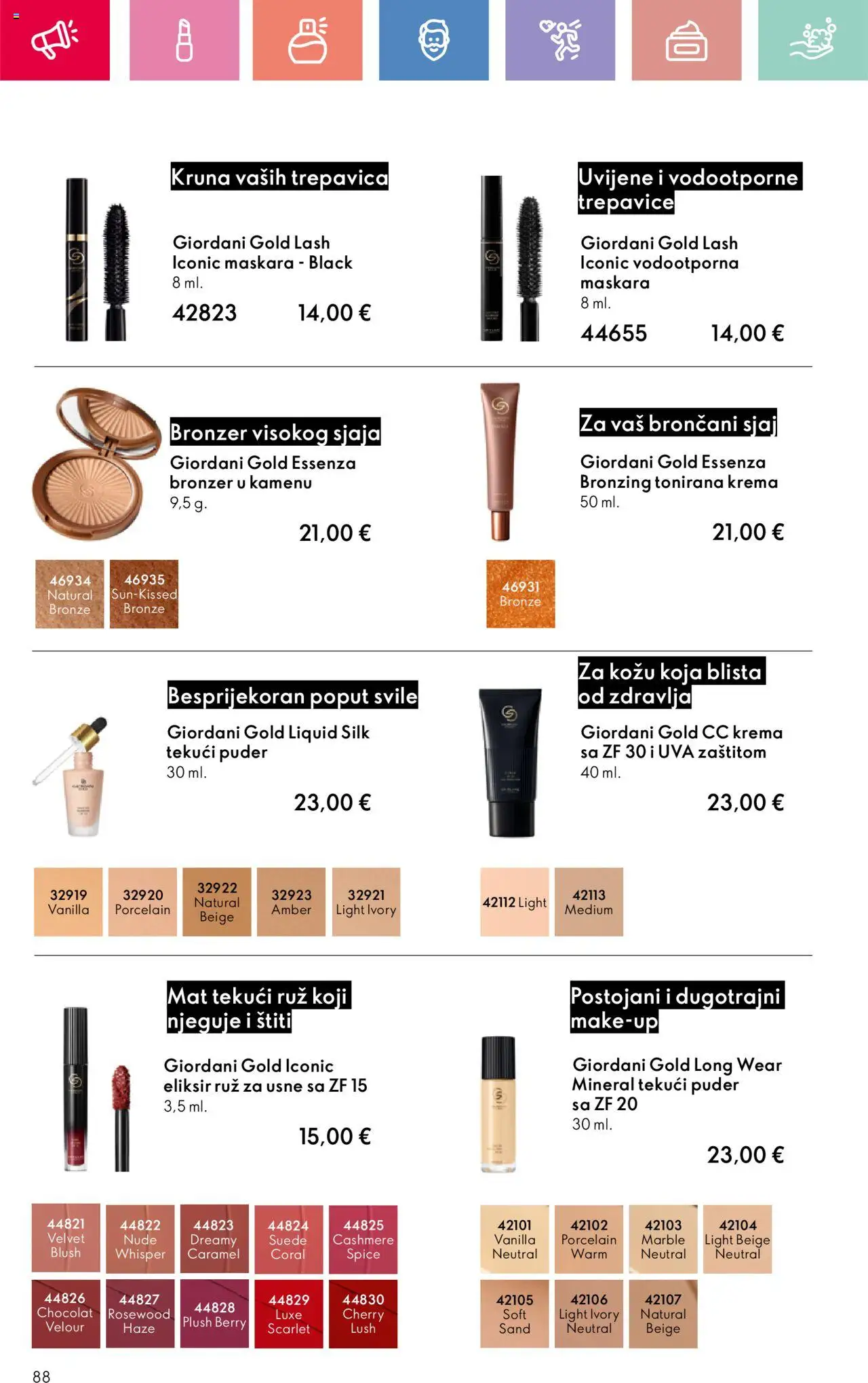 Oriflame katalog | vrijedi od 03.08.2025 | Stranica: 88 | Proizvodi: Puder, Bronzer, Ruž, Krema