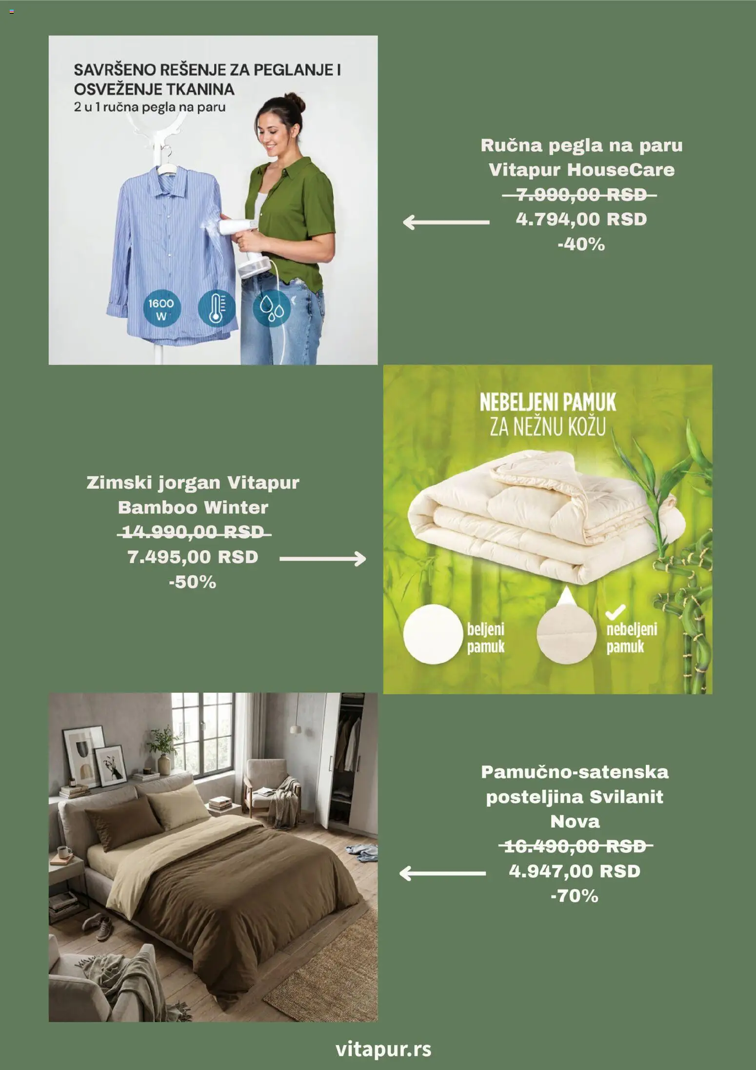 Vitapur katalog - važi od 04.03.2026 | Strana: 5 | Proizvode: Pegla, Jorgan, Pegla na paru