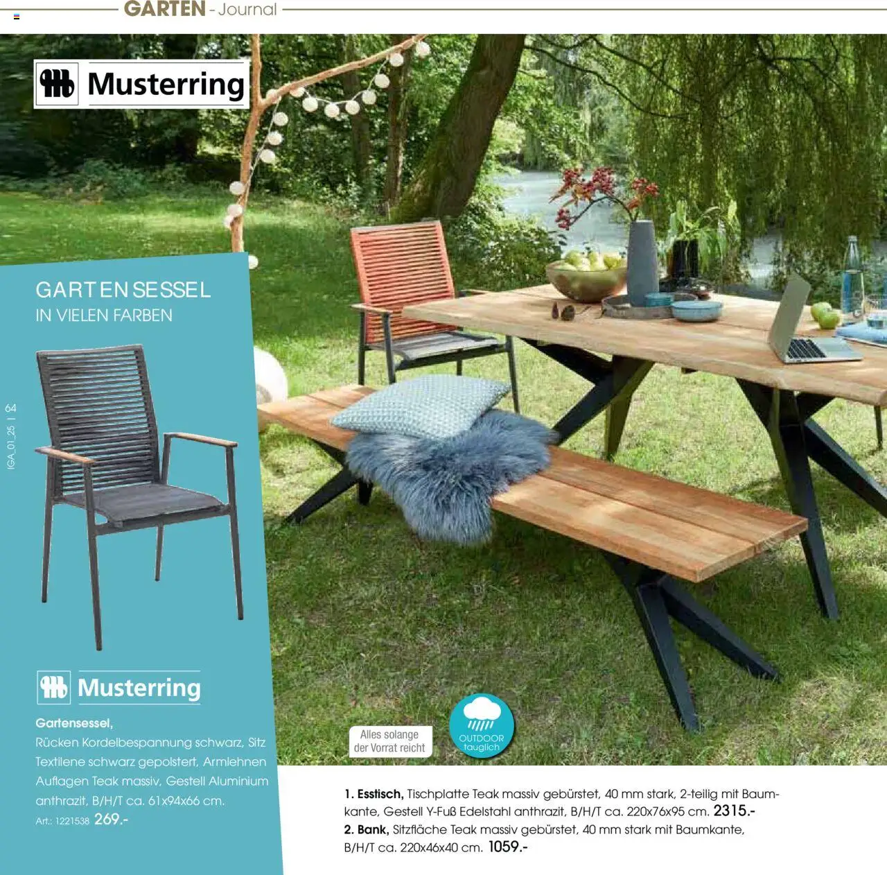 Zurbrüggen Garten Trends 2025 - gültig ab dem 18.02.2025 | Seite: 64 | Produkte: Sessel
