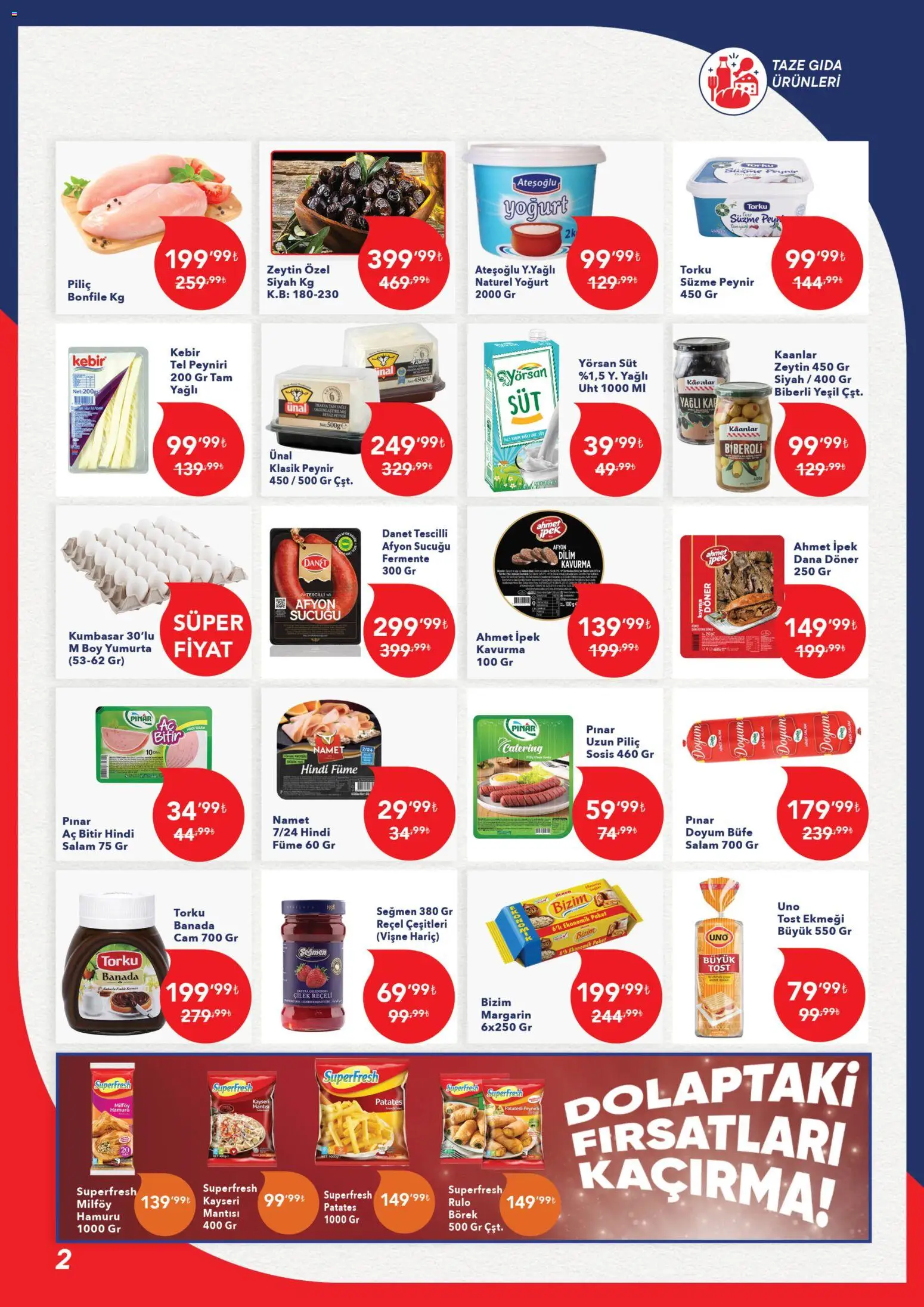 Kim Market Katalog - Marmara Insert - 04.04.2026 tarihinden itibaren geçerlidir | Sayfa: 2 | Ürünler: Süt, Salam, Vişne, Hindi füme
