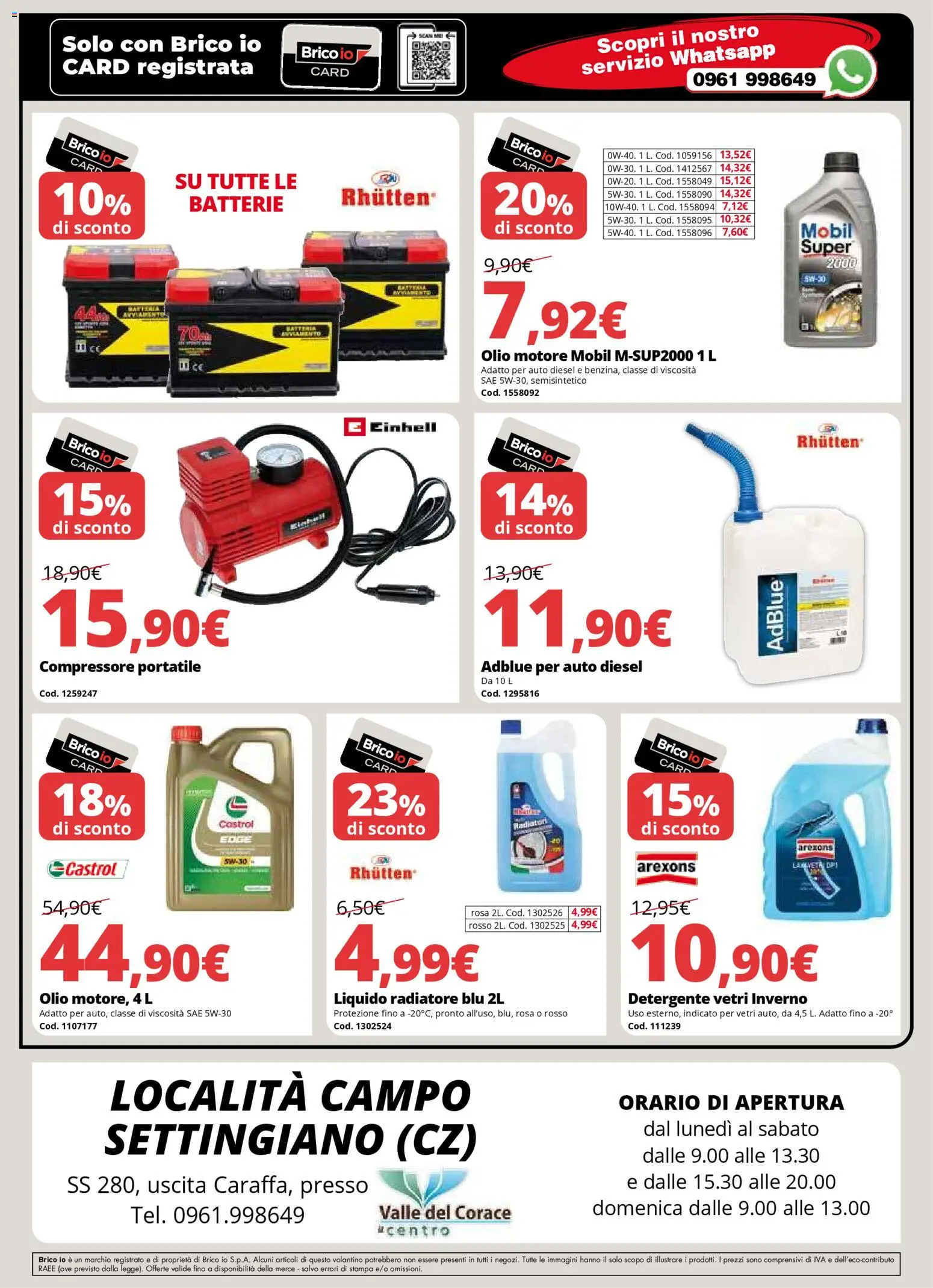 Volantino Brico io del 06.12.2025 | Pagina: 10 | Prodotti: Olio motore, Compressore, Olio, Stampa